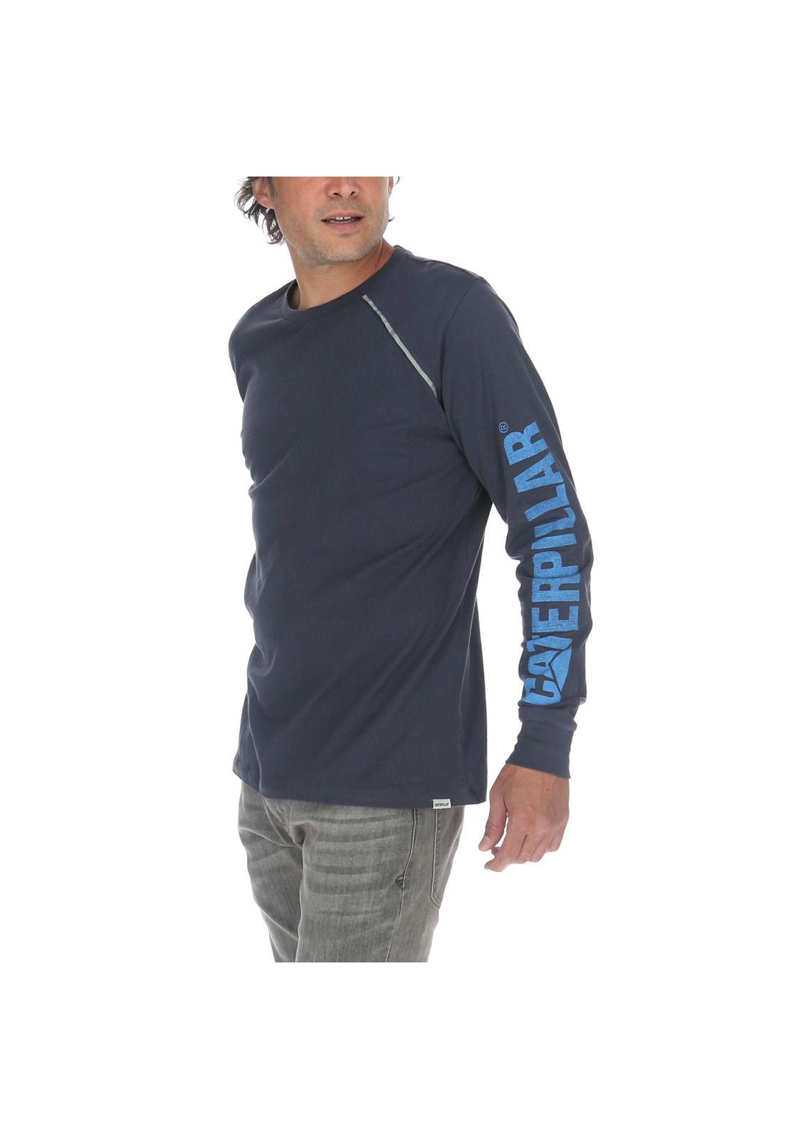Polera M/L Hombre Stone Reflective L/S Tee Azul-1