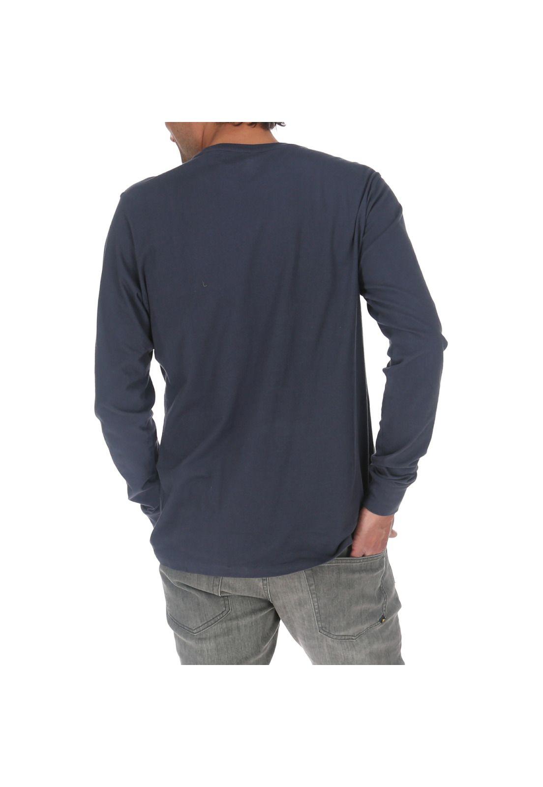 Polera M/L Hombre Stone Reflective L/S Tee Azul-2
