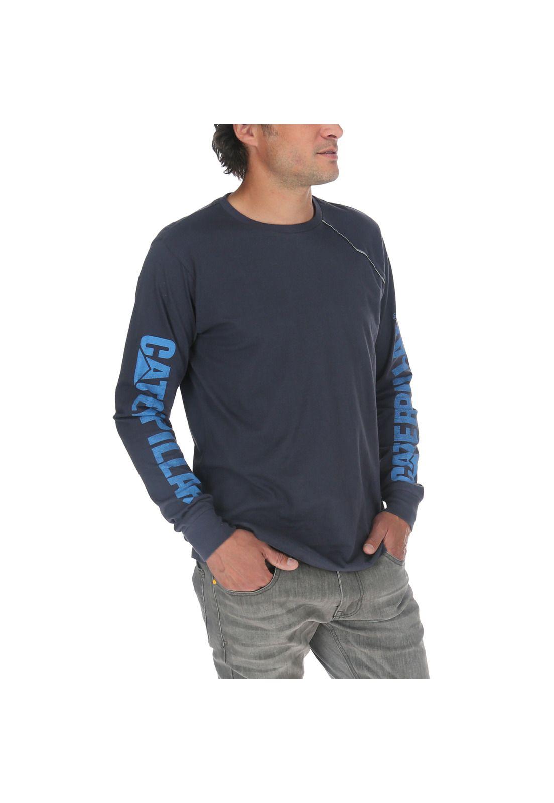 Polera M/L Hombre Stone Reflective L/S Tee Azul-3