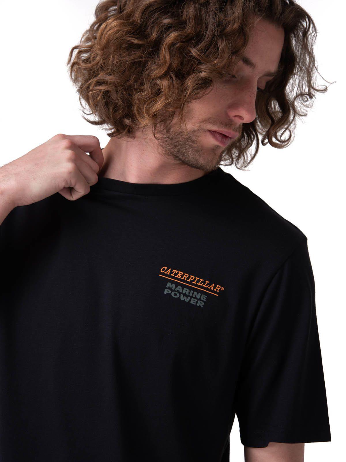 Polera Manga Corta Marine Power Graphic Negro Hombre-3