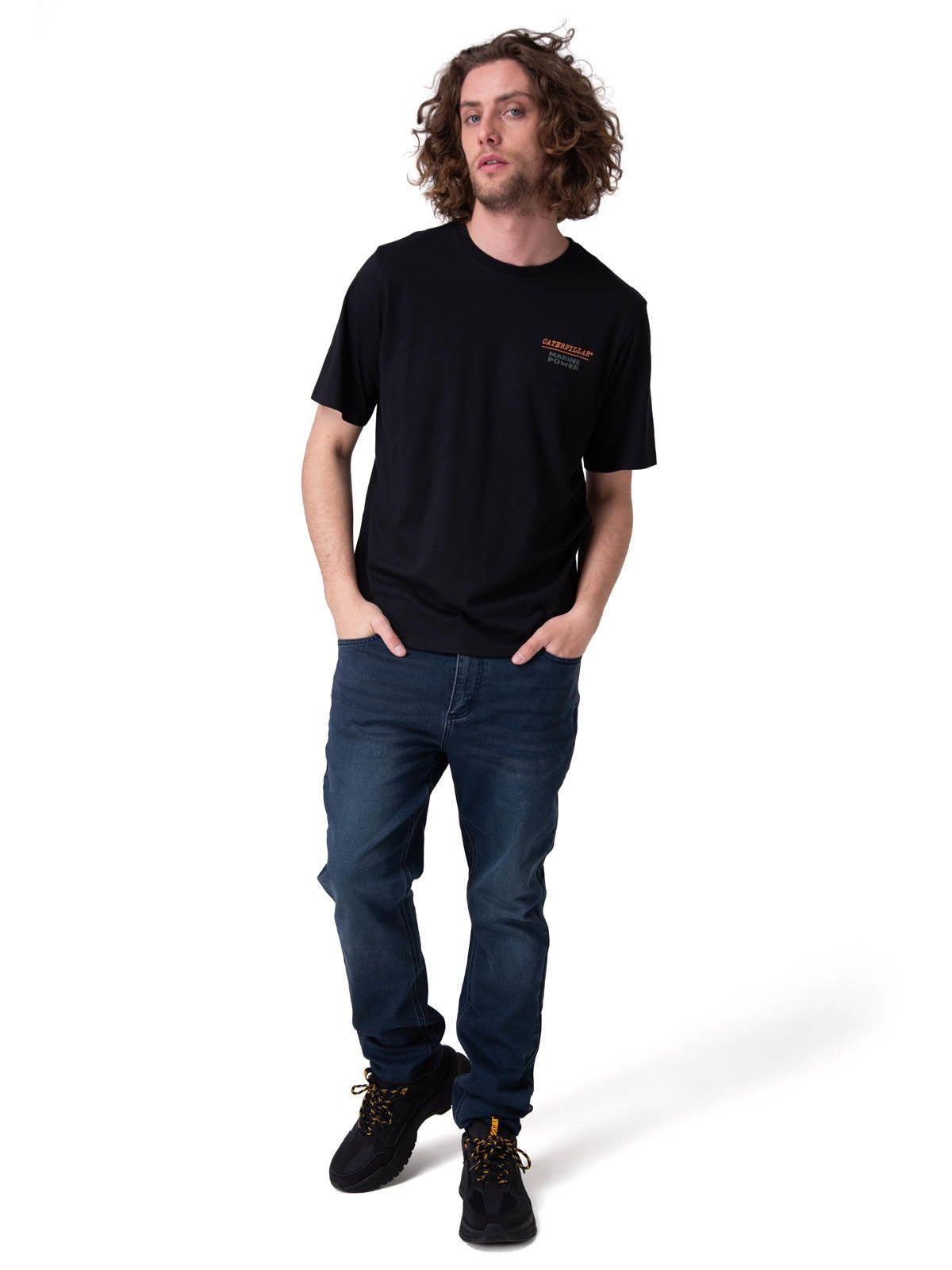 Polera Manga Corta Marine Power Graphic Negro Hombre-4