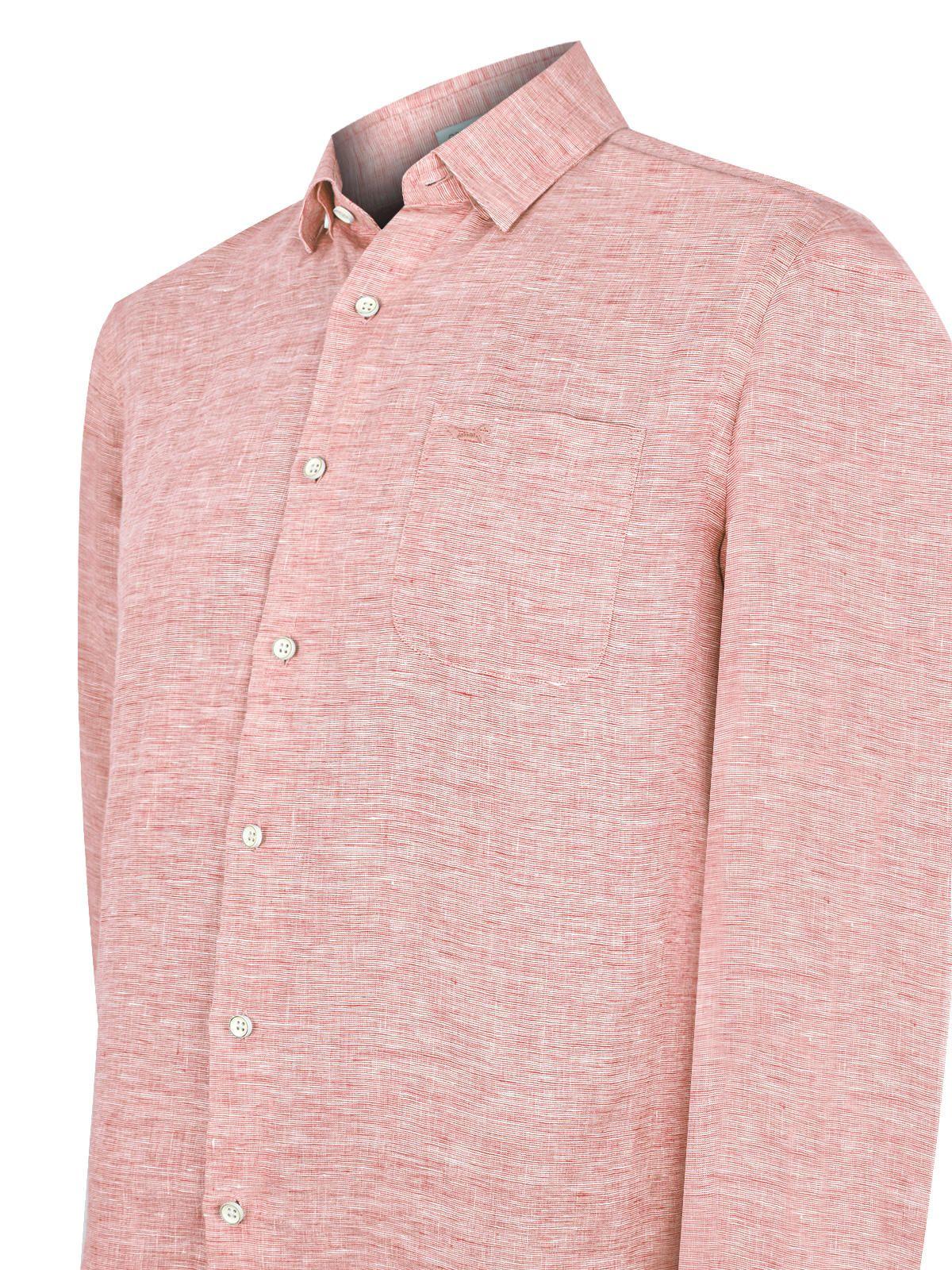 Camisa Lino Orgánico Rojo Linentex Hombre -3