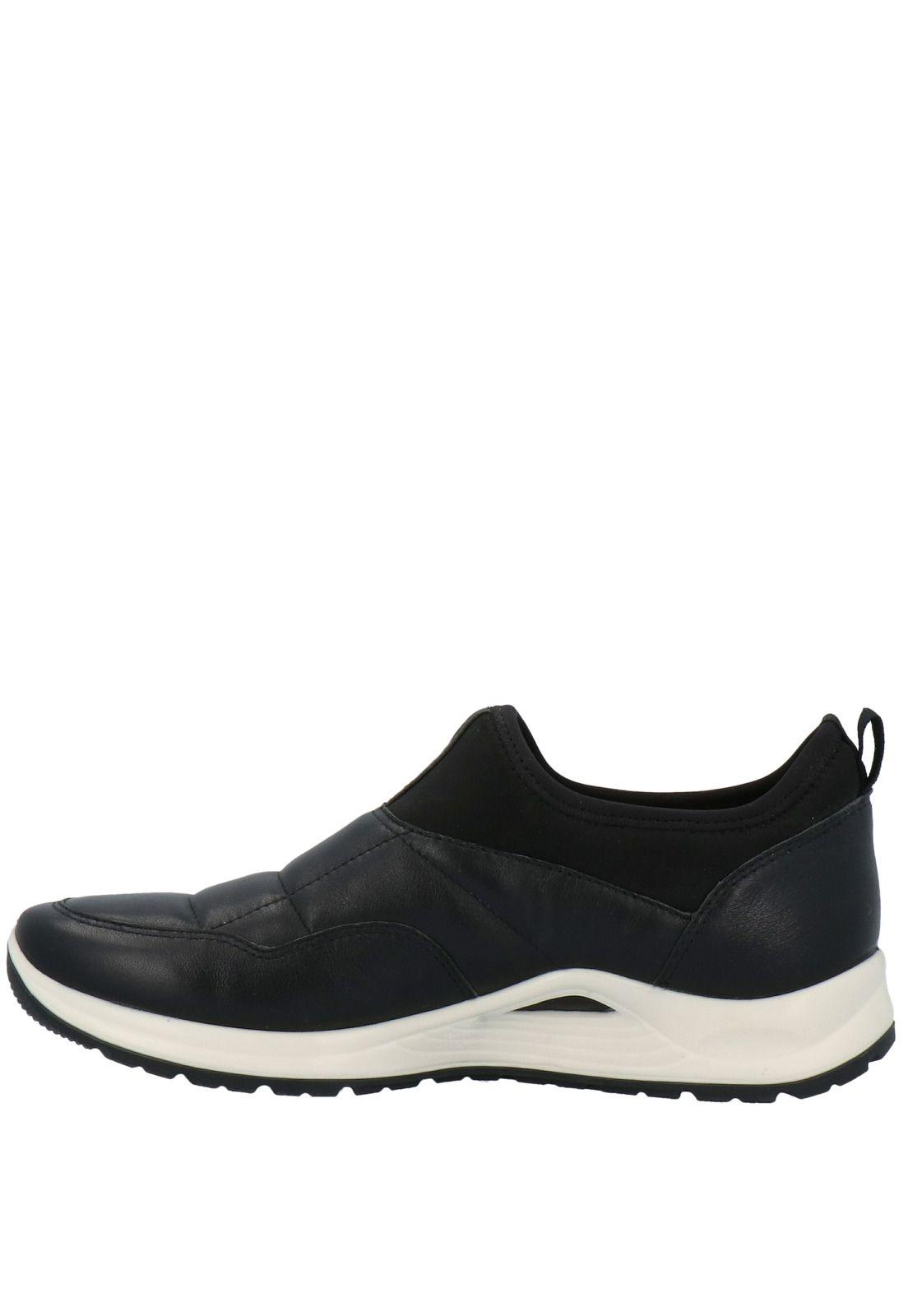 Zapatilla Cuero Mujer Air Lycra Slip On Negro-0