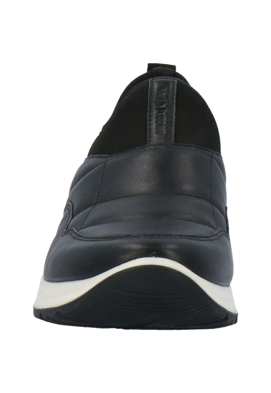 Zapatilla Cuero Mujer Air Lycra Slip On Negro-2