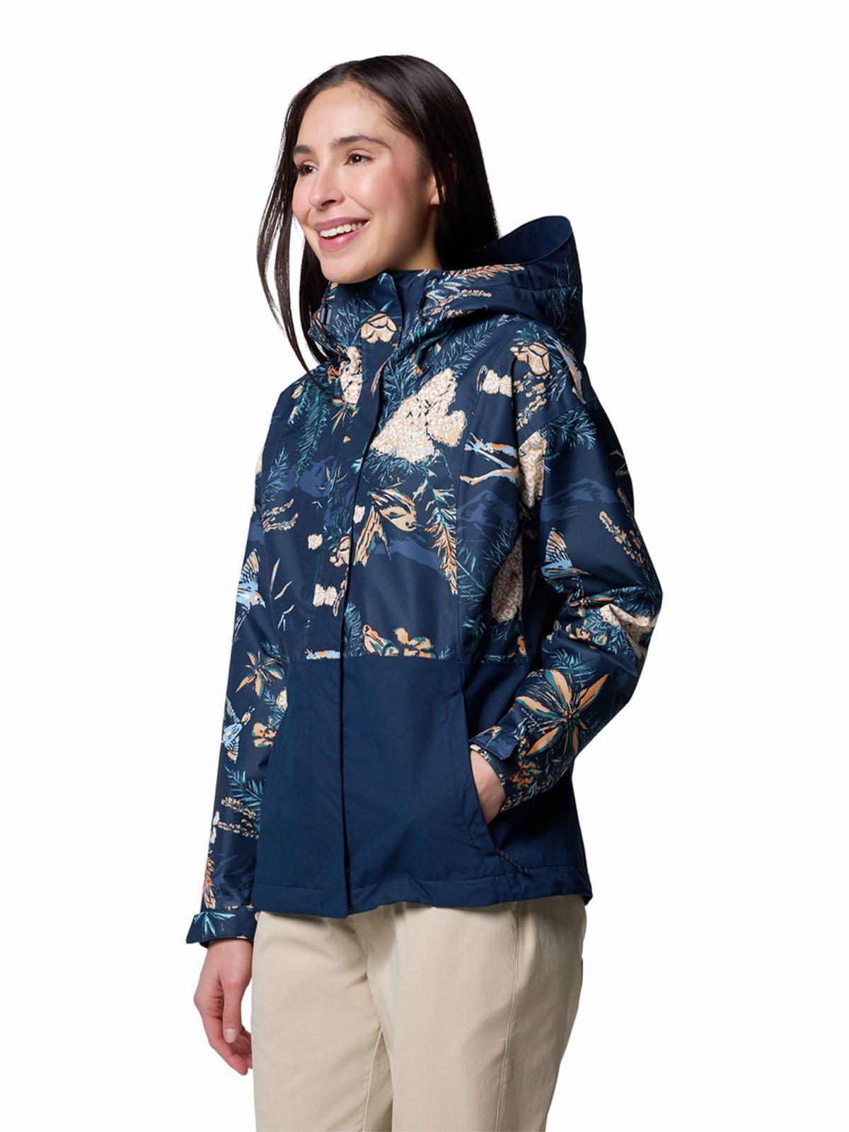 Cortaviento Mujer Hikebound Printed Azul-1