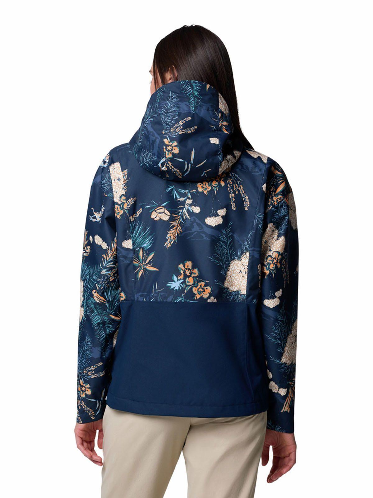 Cortaviento Mujer Hikebound Printed Azul-4