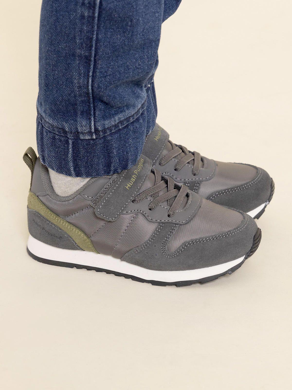 Zapatilla Cuero Janet-K Vl Niño Gris-1