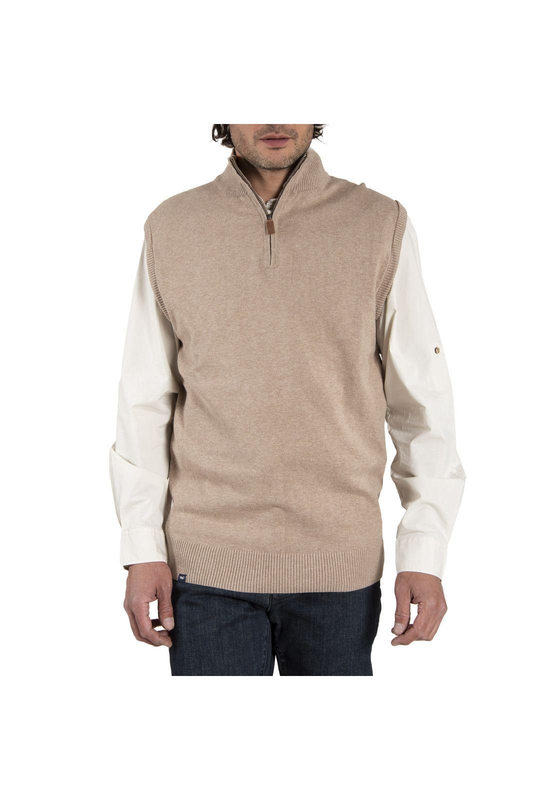 Sweater Algodón Vest Café Hombre Rockford-0