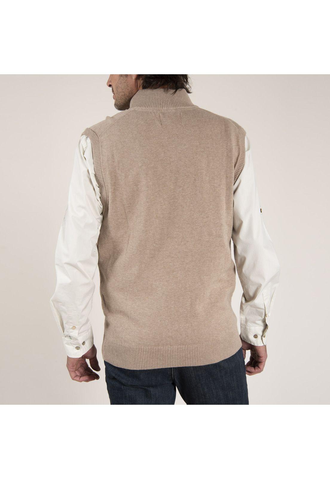 Sweater Algodón Vest Café Hombre Rockford-2