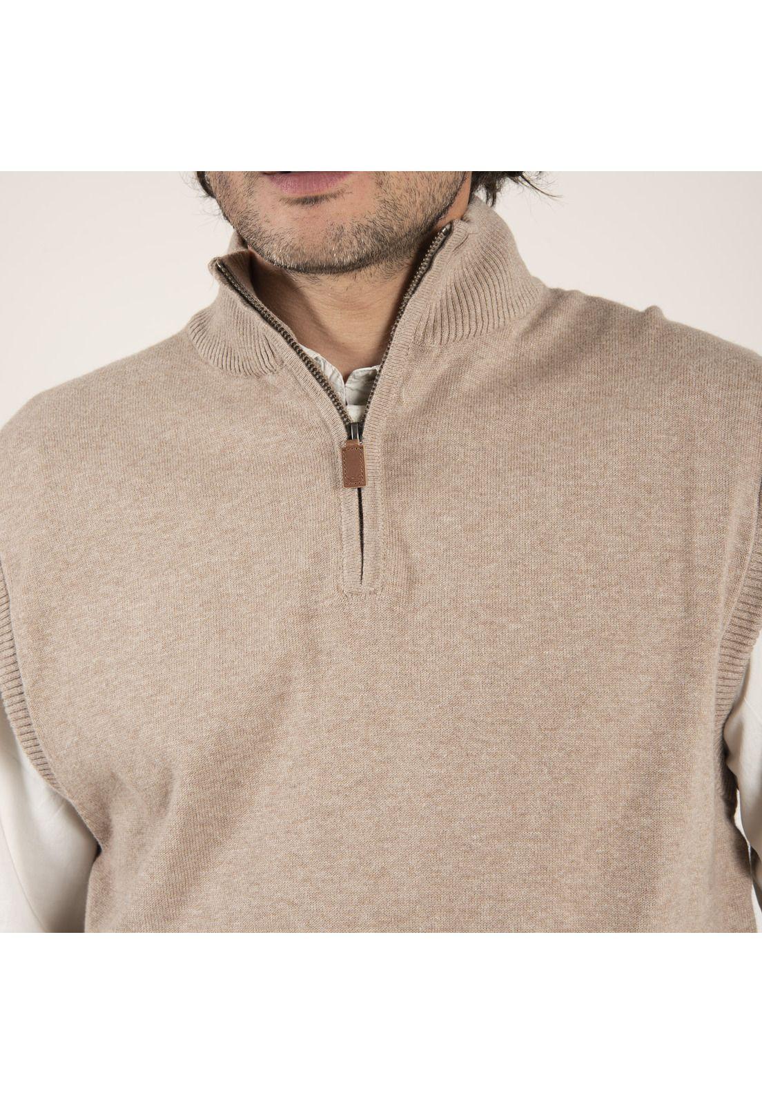 Sweater Algodón Vest Café Hombre Rockford-4