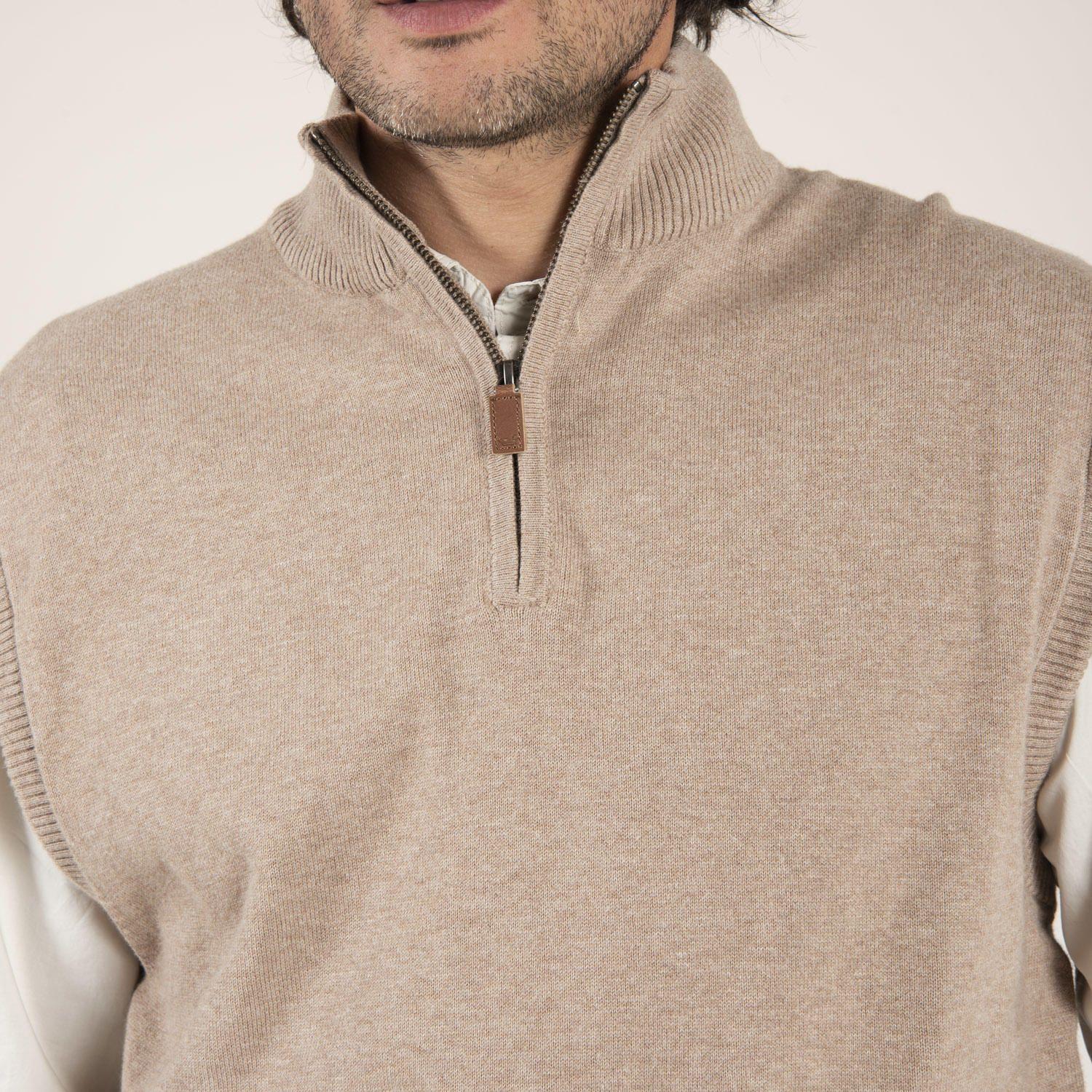 Sweater Algodón Vest Café Hombre Rockford-4