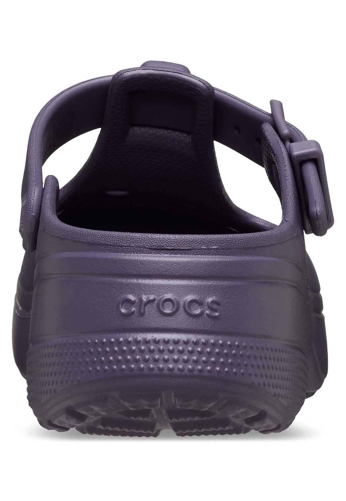 Zueco Crocs Mujer Mary Jane Morado Oscuro-7