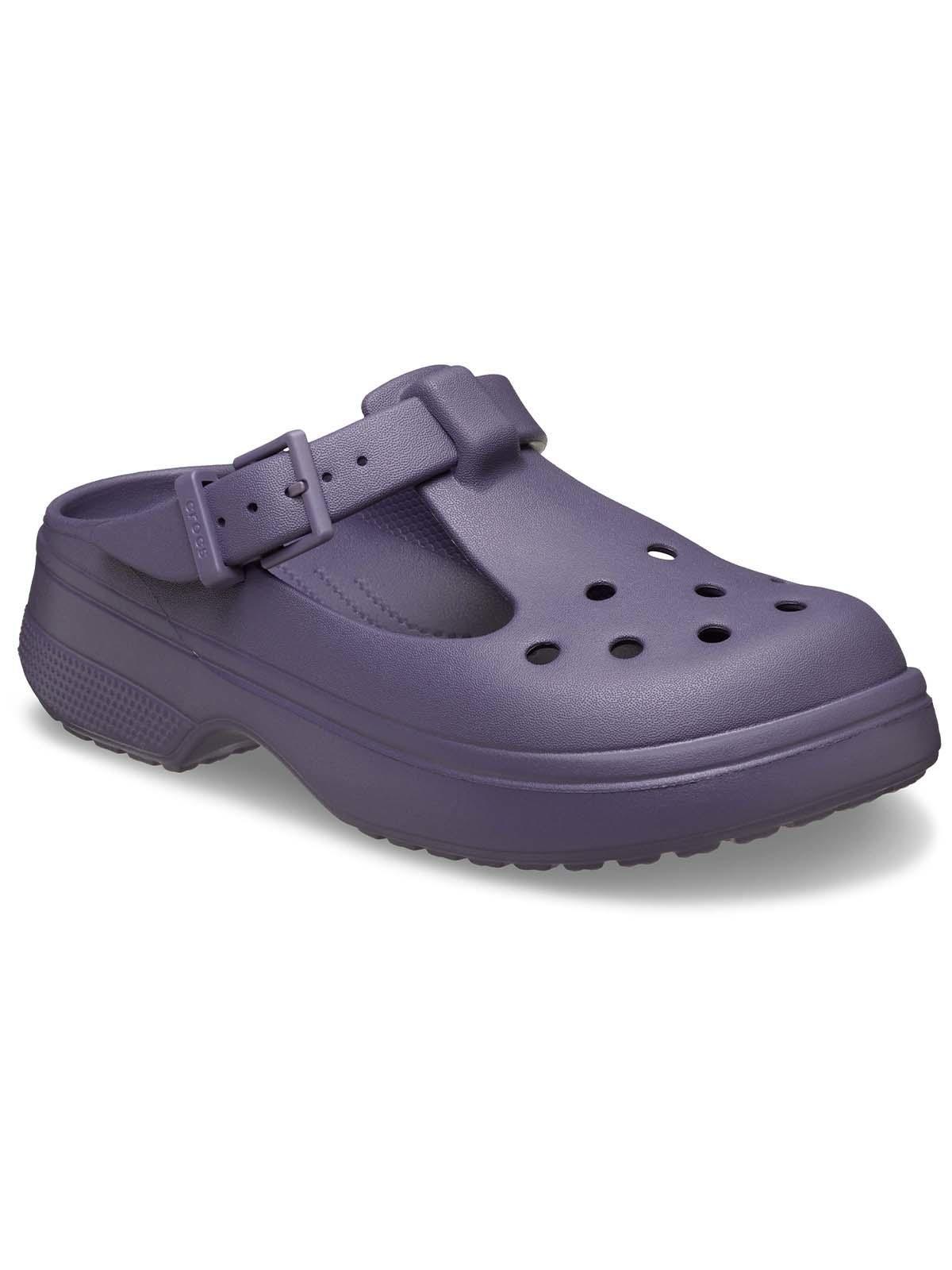 Zueco Crocs Mujer Mary Jane Morado Oscuro-6
