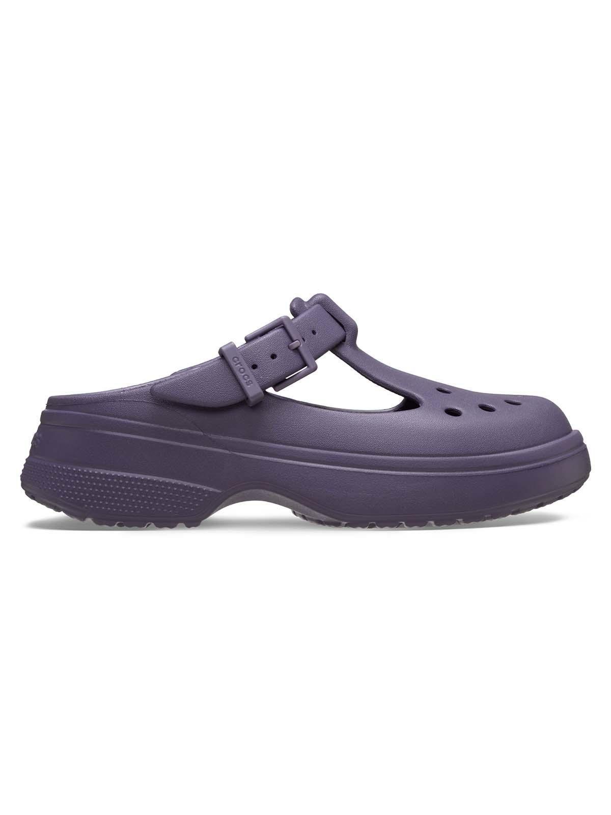 Zueco Crocs Mujer Mary Jane Morado Oscuro-0