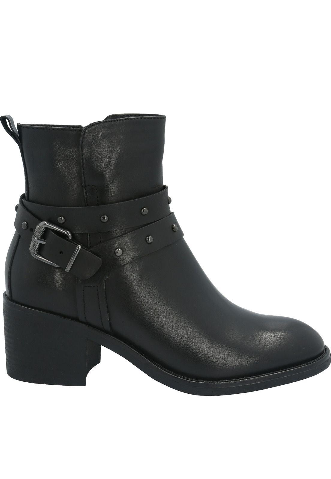 Botin Cuero Mujer Sile Negro-1