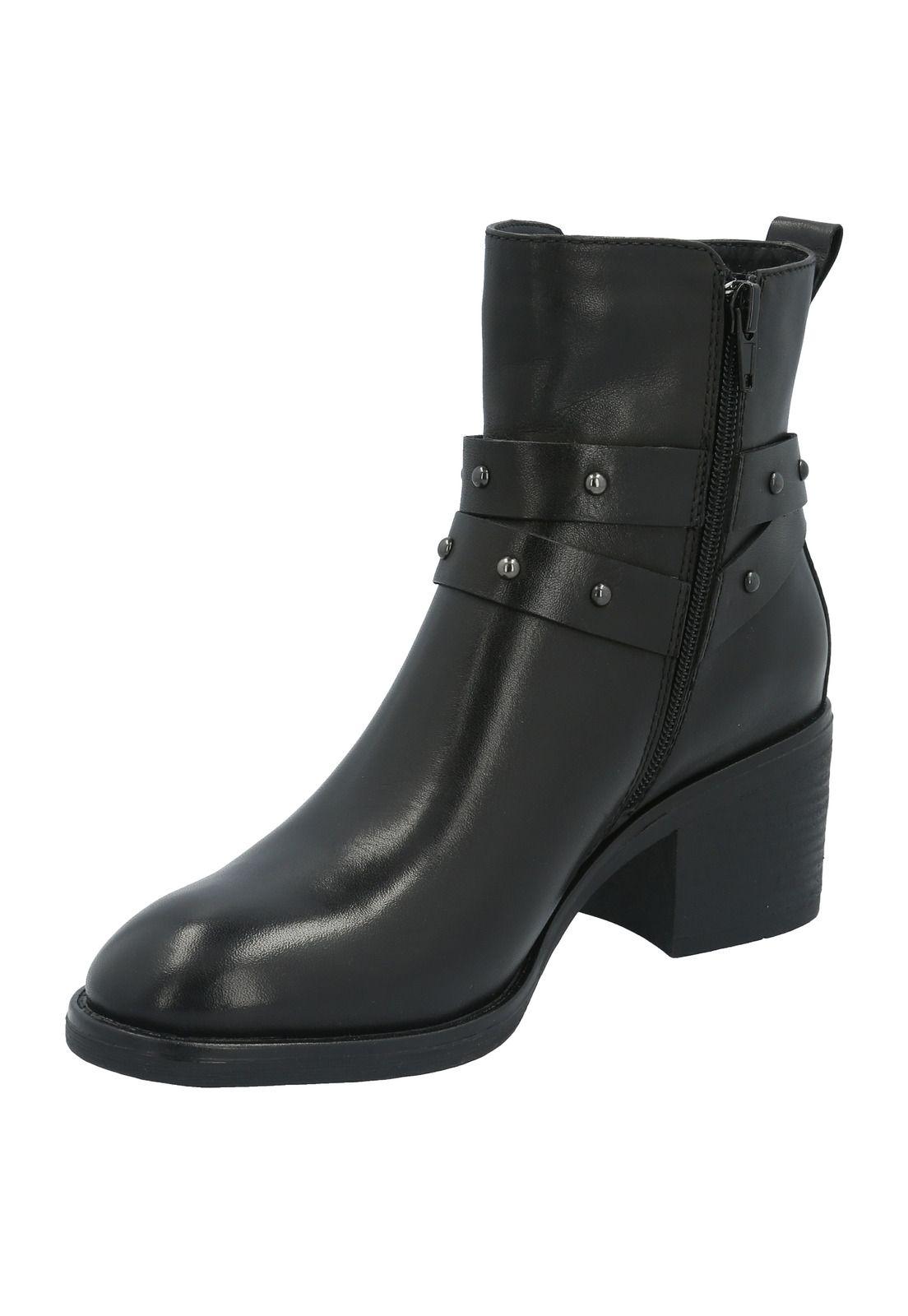 Botin Cuero Mujer Sile Negro-3
