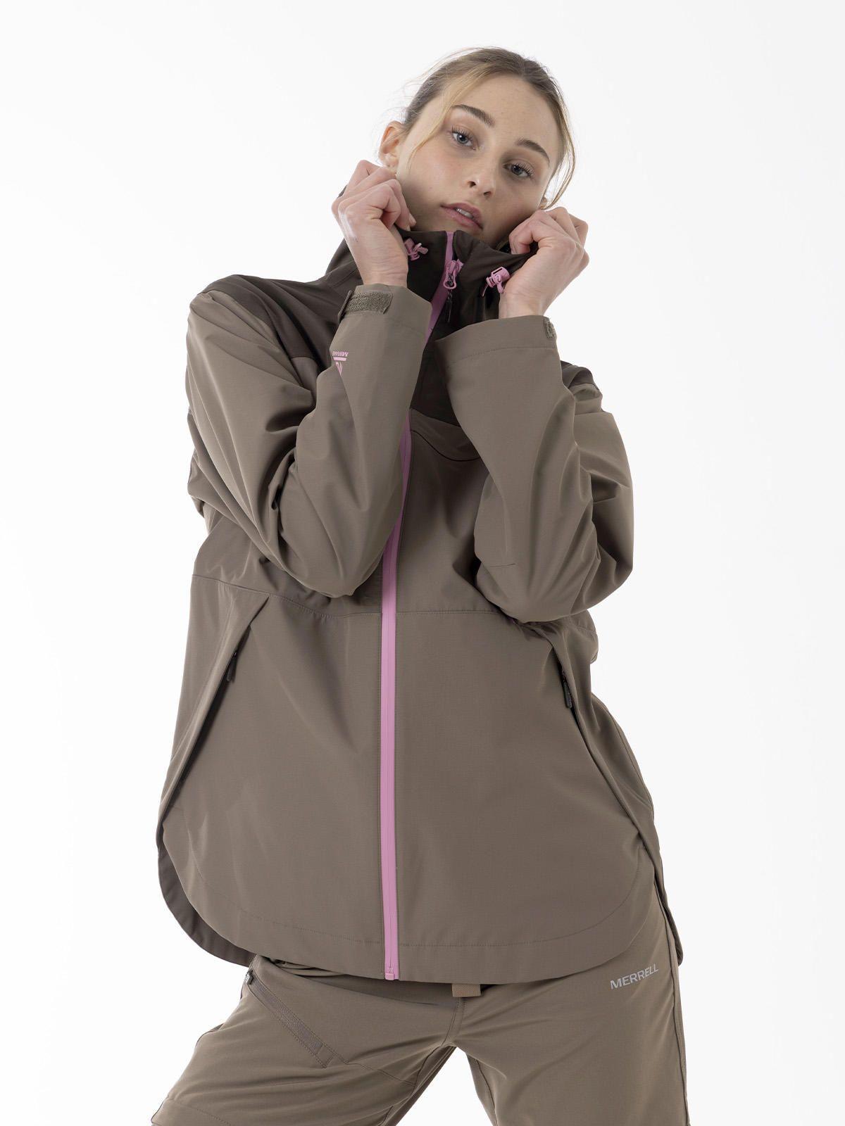 Impermeable Mujer Vera Shield Café-1