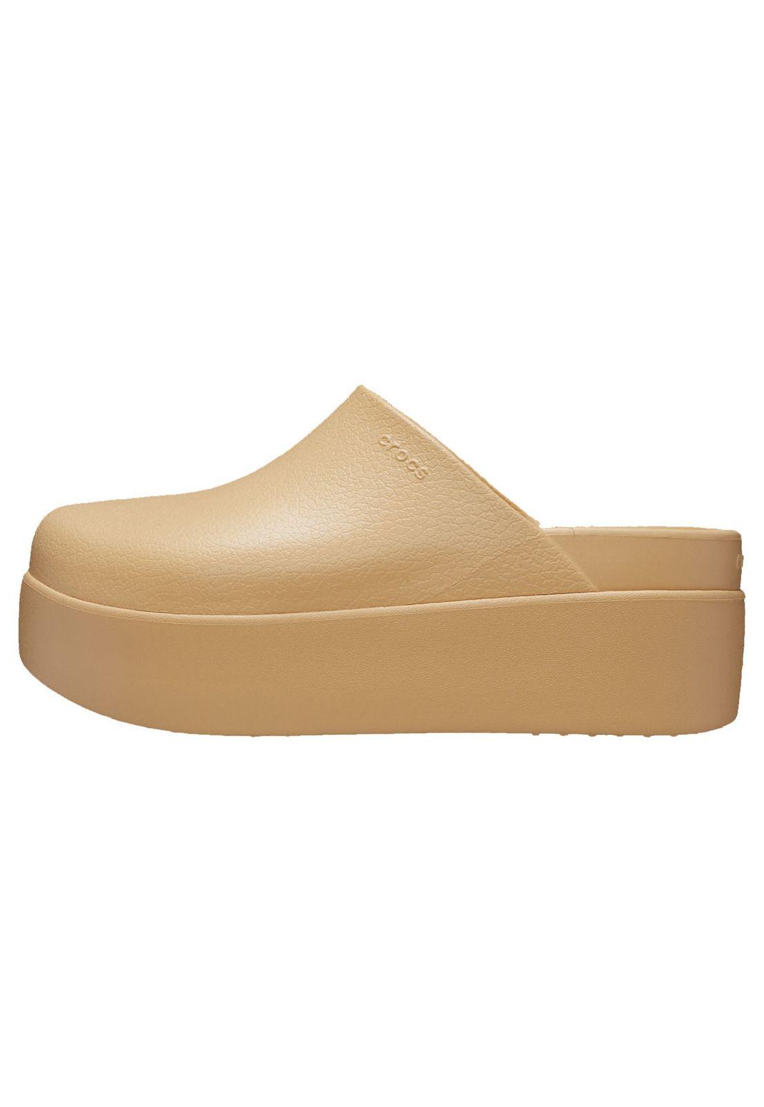 Zueco Crocs Mujer Dylan Platform Beige-1