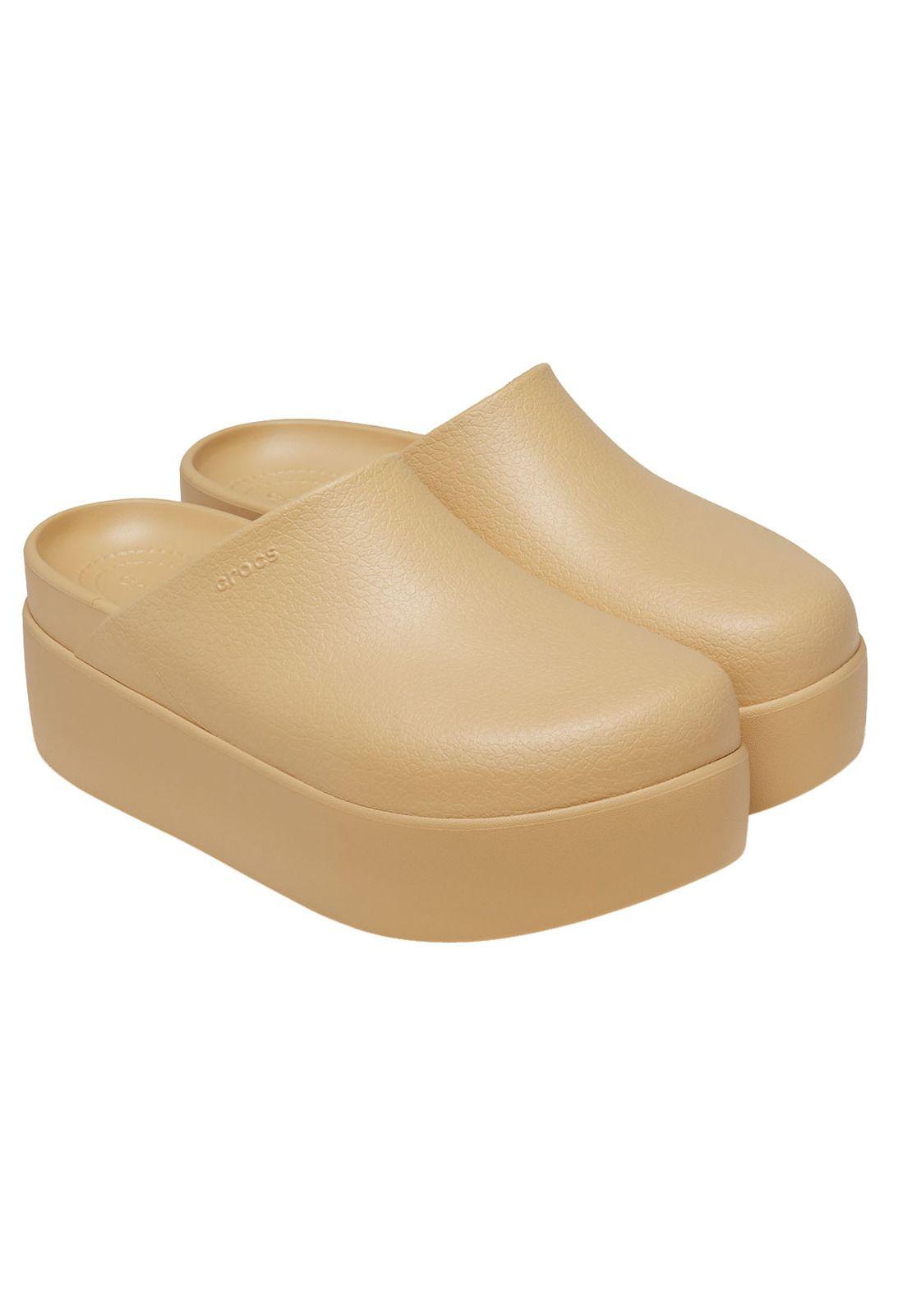 Zueco Crocs Mujer Dylan Platform Beige-3