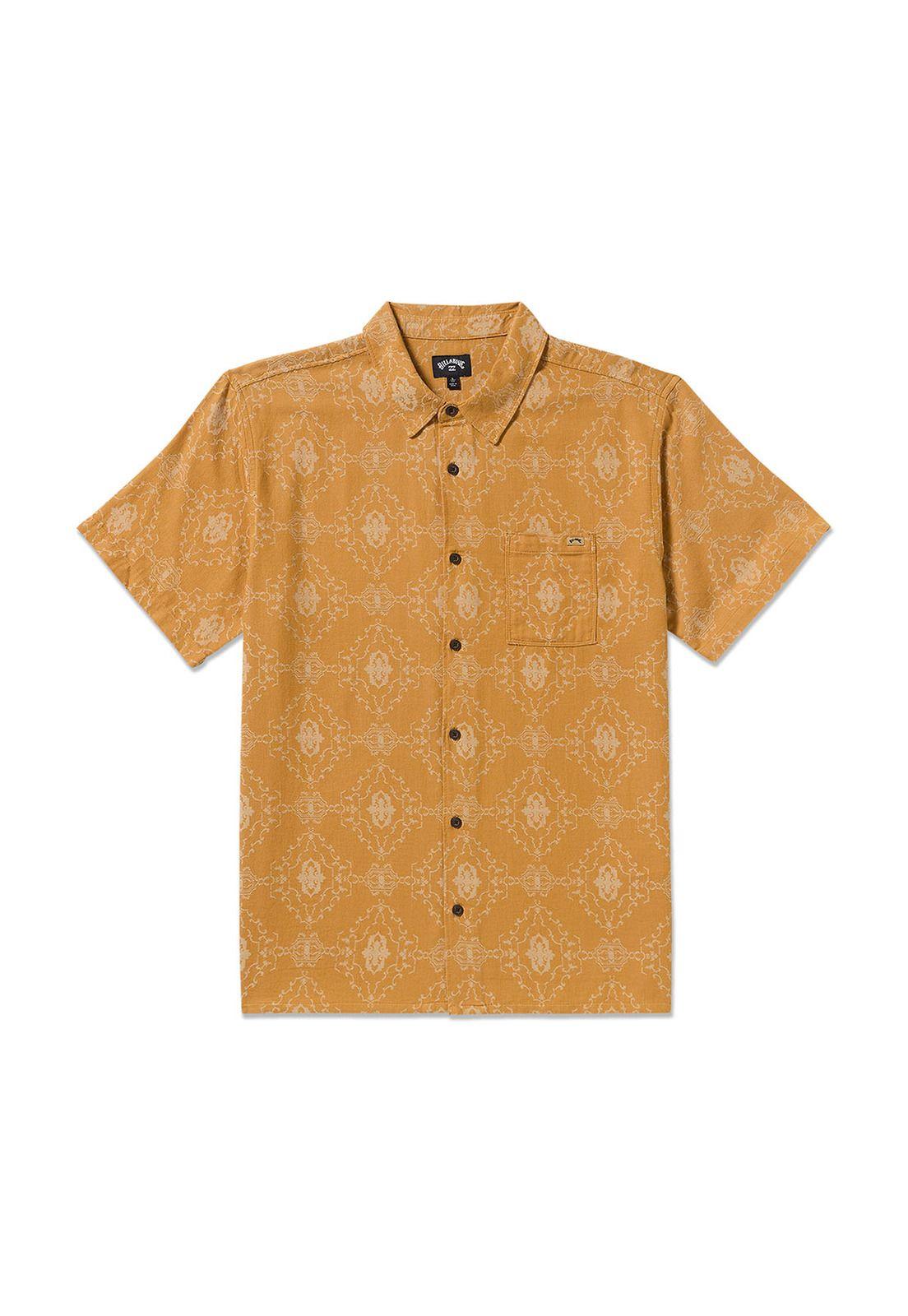 Camisa m/c Hombre Sundays jacquard Amarillo-1