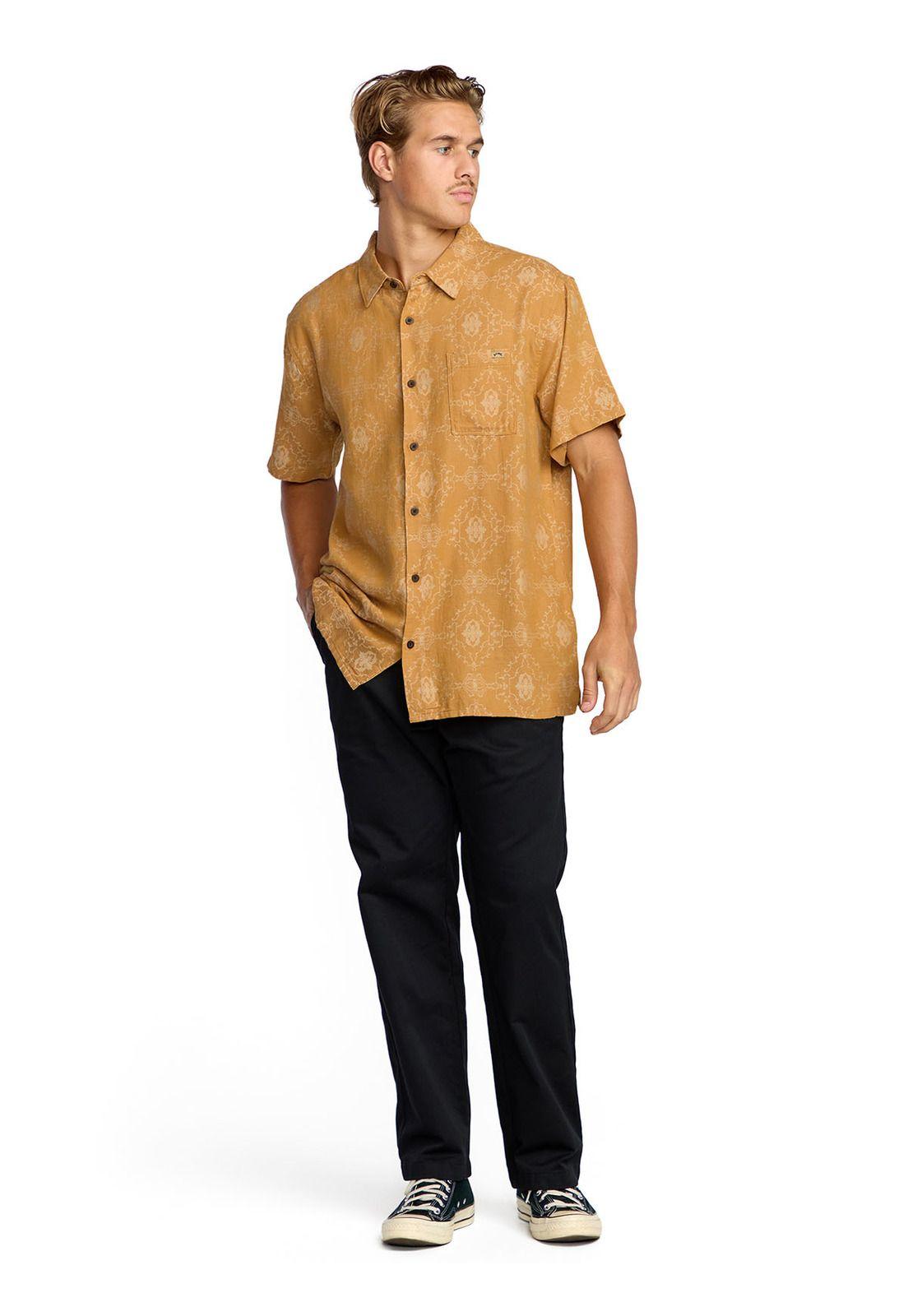 Camisa m/c Hombre Sundays jacquard Amarillo-7