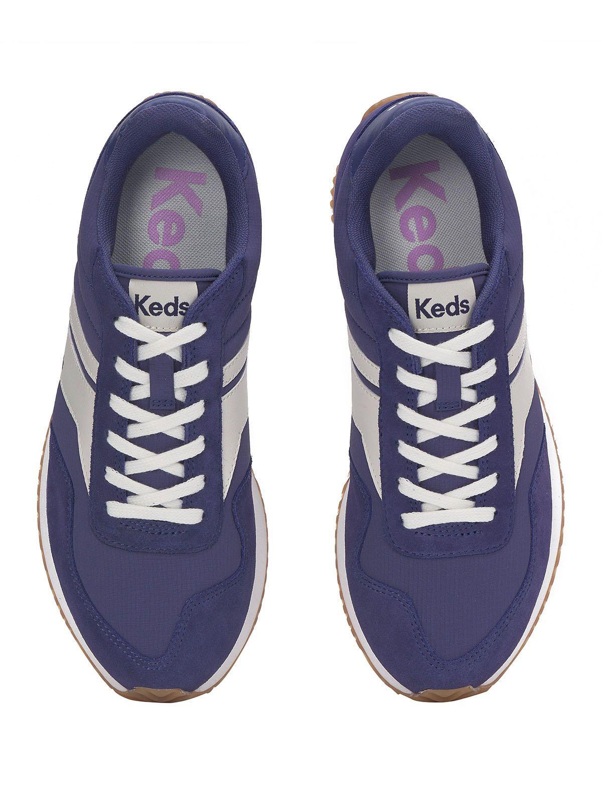 Zapatilla Cuero Mujer Rena Azul Marino-3