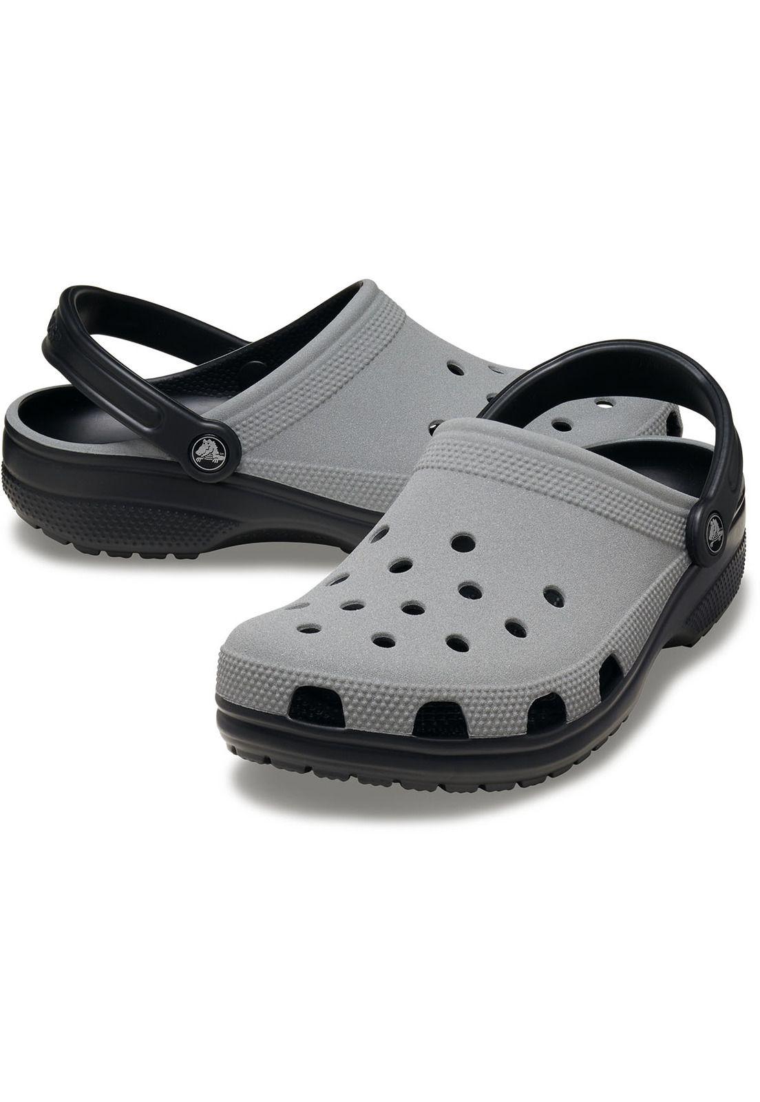 Zueco reflectante Crocs Hombre Classic Clog Negro-3