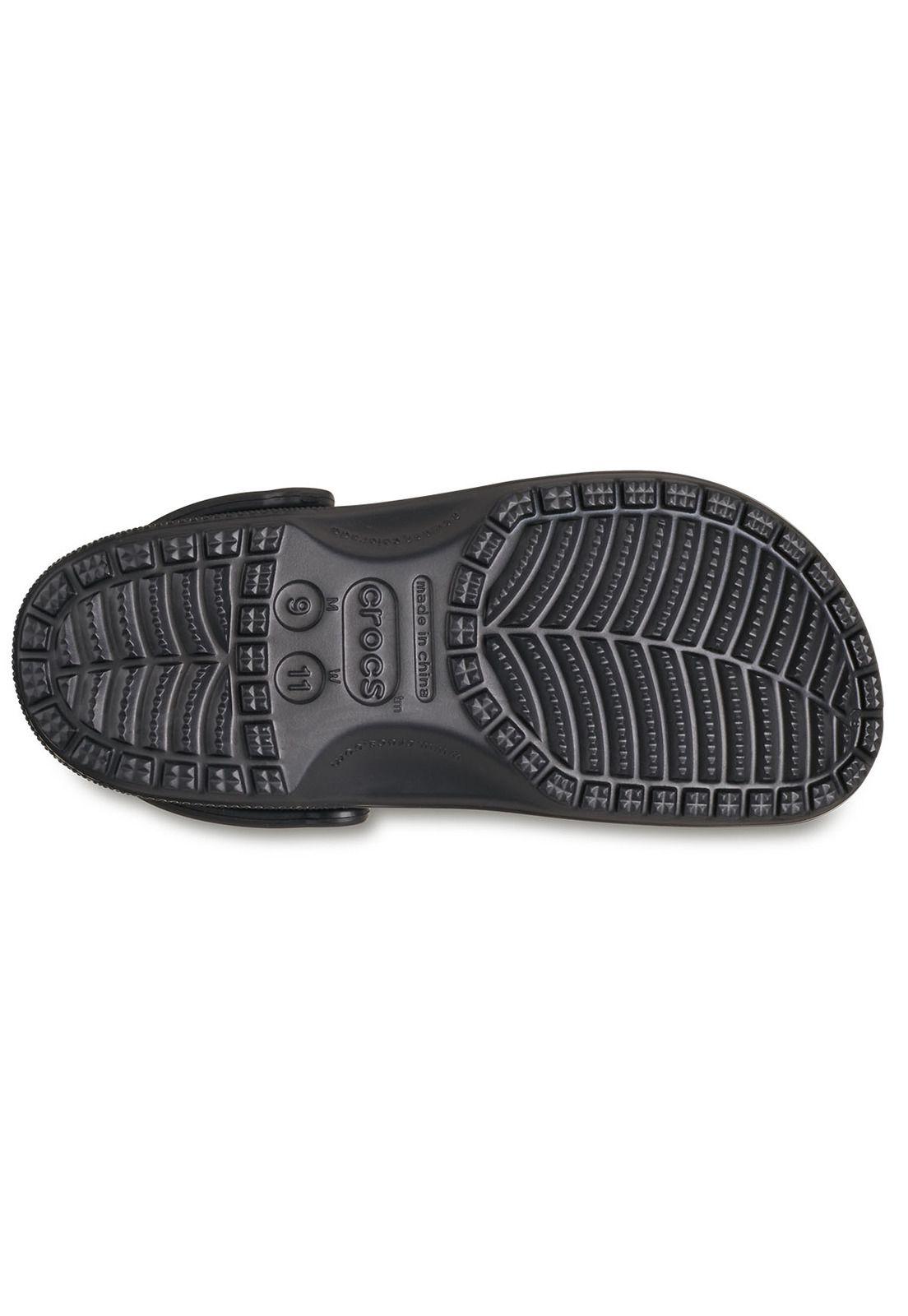 Zueco reflectante Crocs Hombre Classic Clog Negro-5
