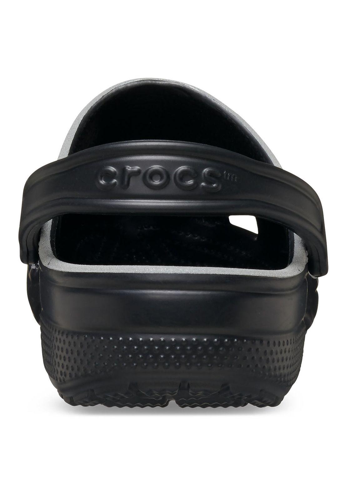 Zueco reflectante Crocs Hombre Classic Clog Negro-7