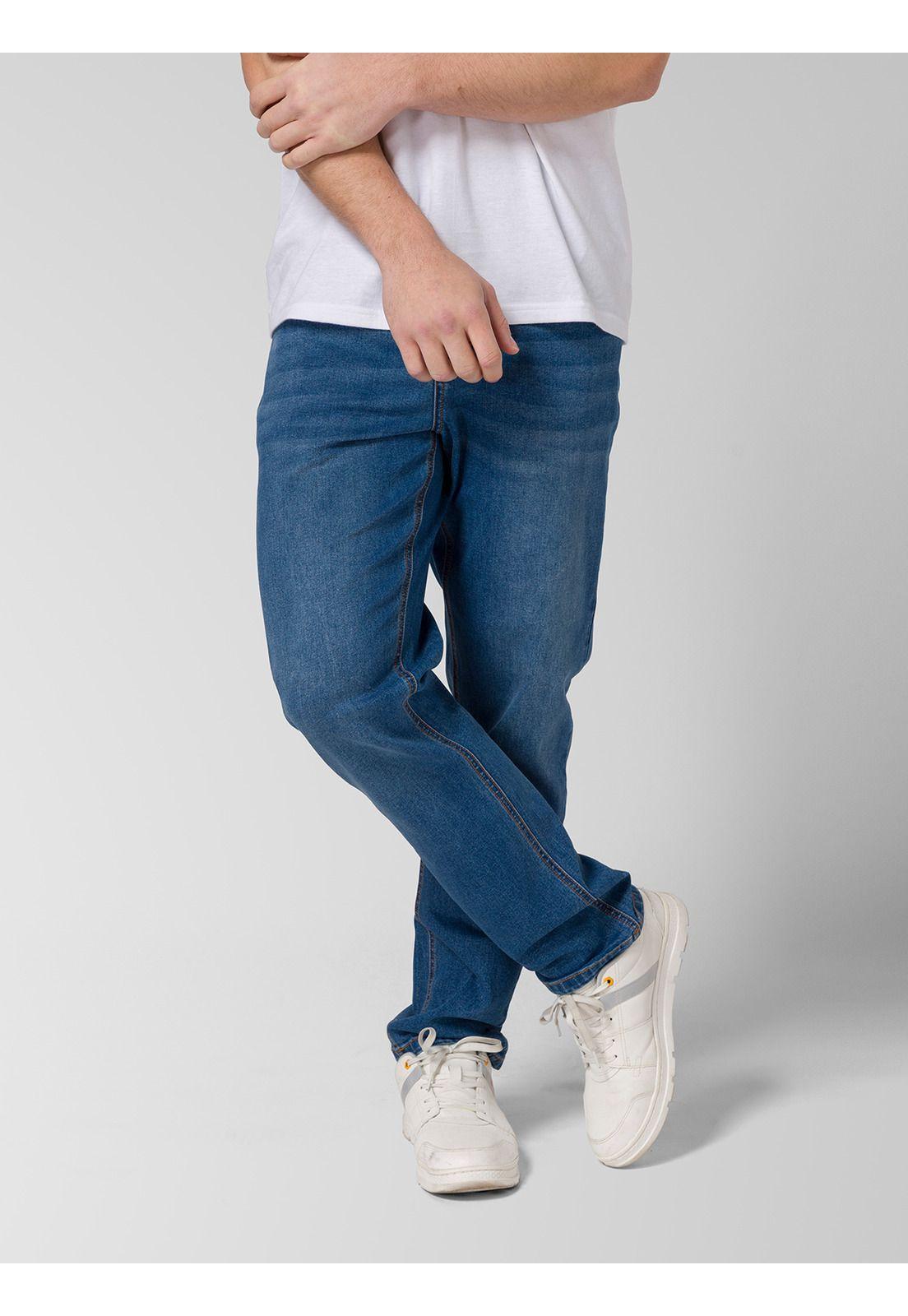 Jeans Stretch Hombre Straight Negro-1