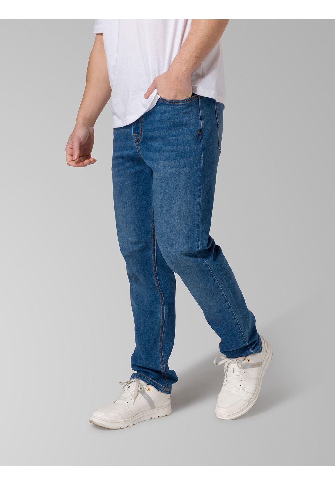 Jeans Stretch Hombre Straight Negro-3