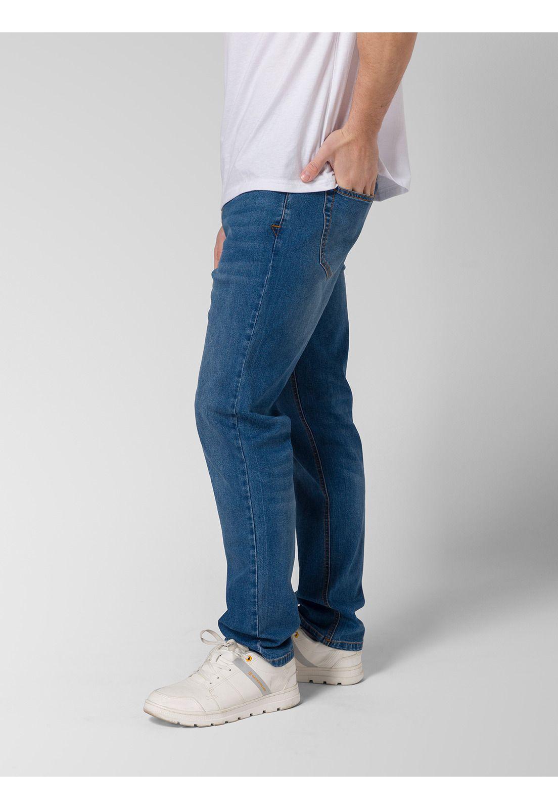 Jeans Stretch Hombre Straight Negro-4
