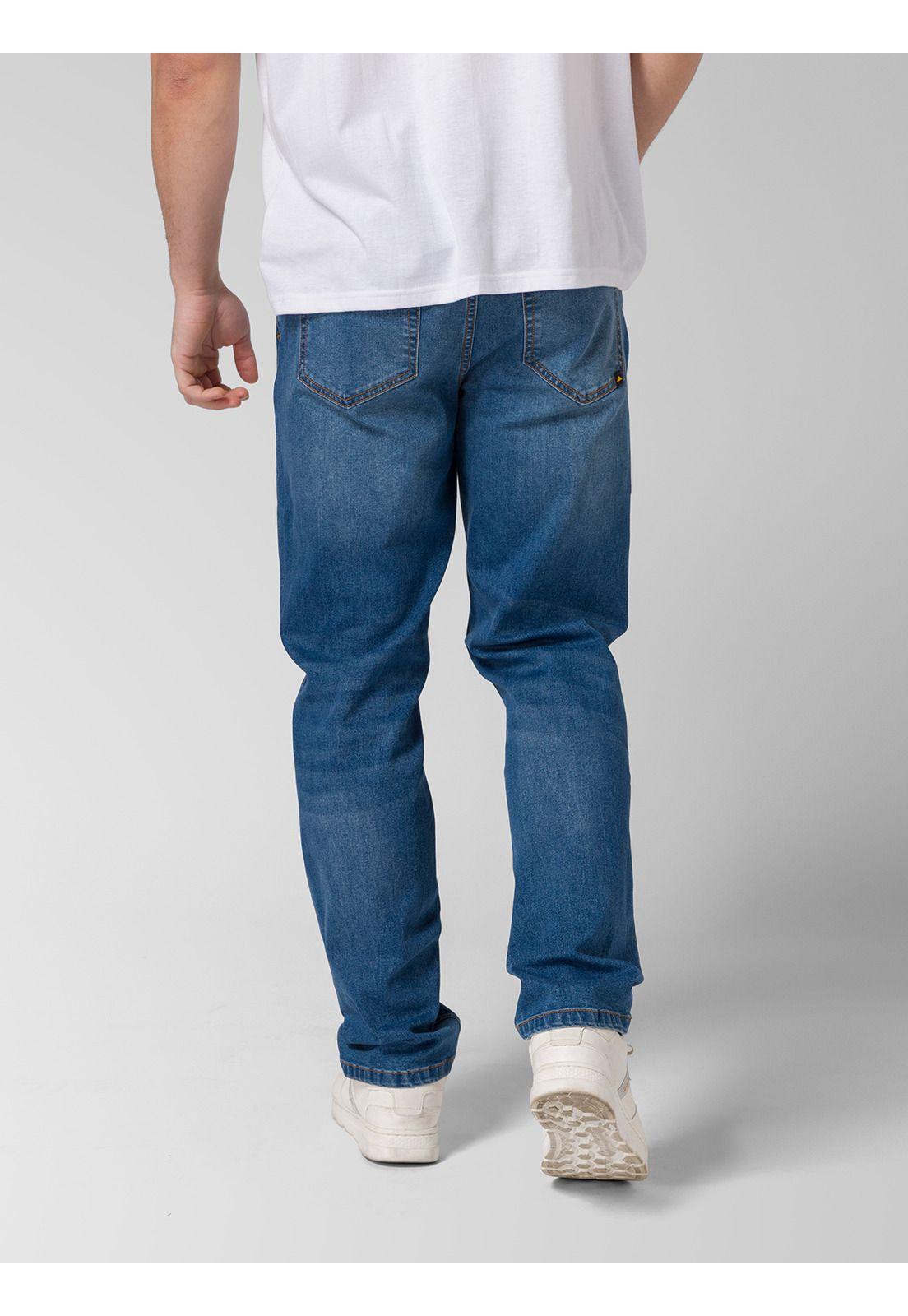 Jeans Stretch Hombre Straight Negro-5