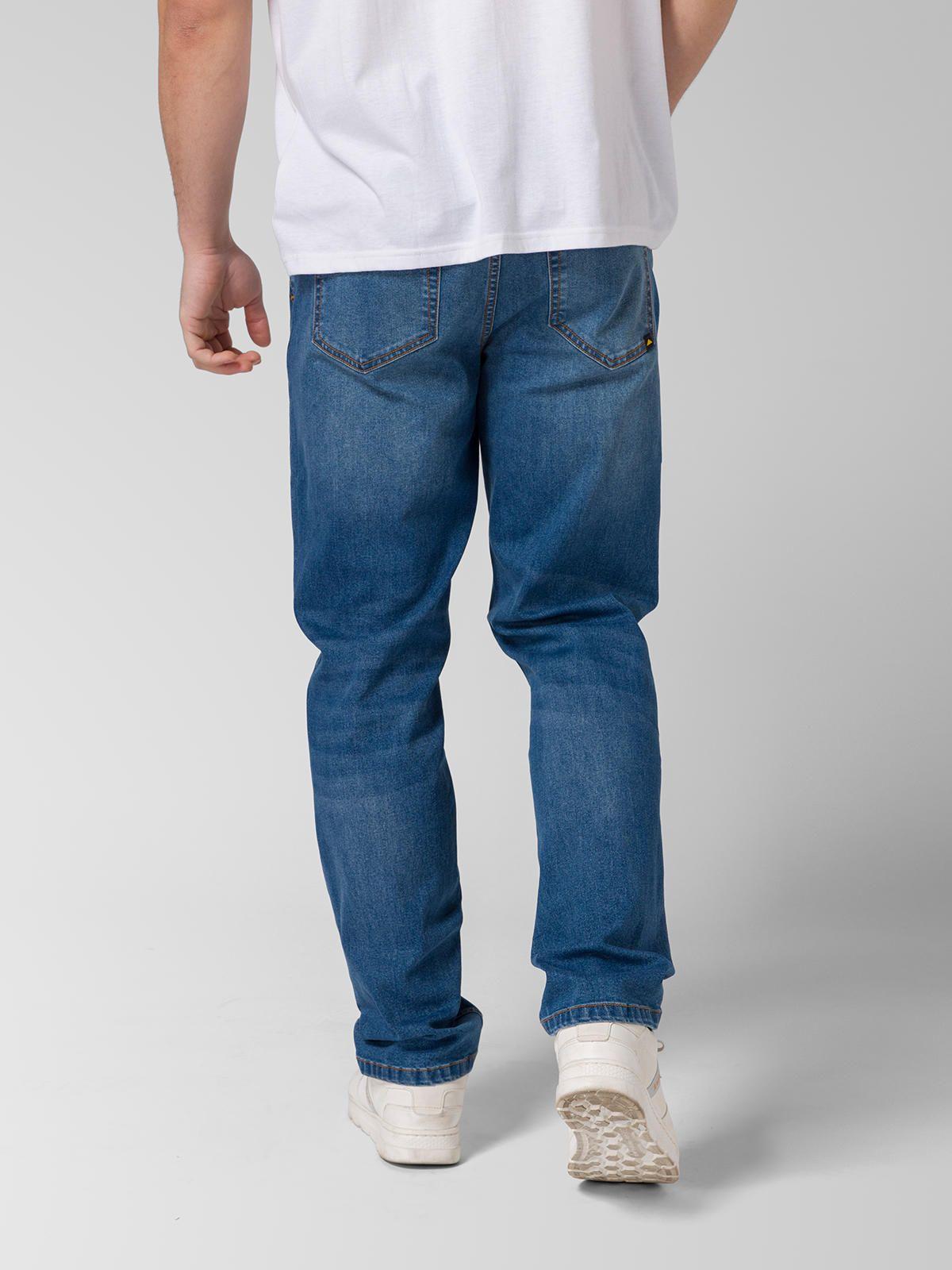 Jeans Stretch Hombre Straight Negro-5