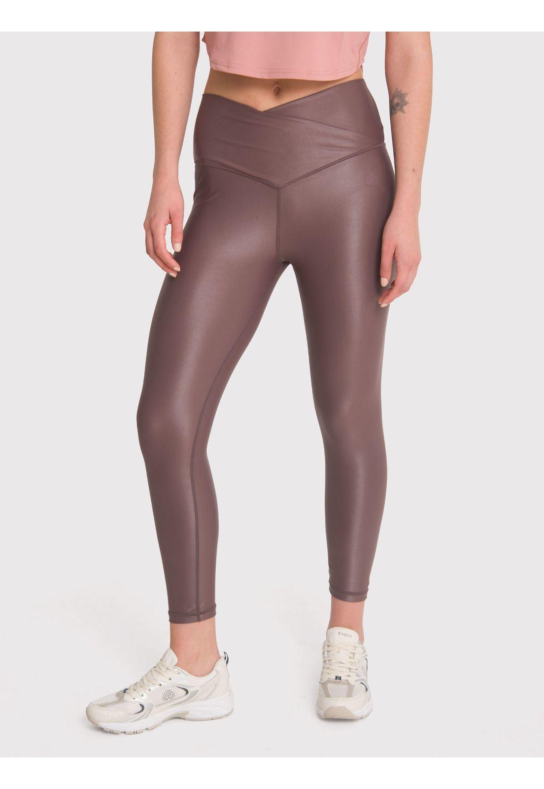 Calza deportiva 7/8 Mujer Hr Ankl Leg Eva II Café-1