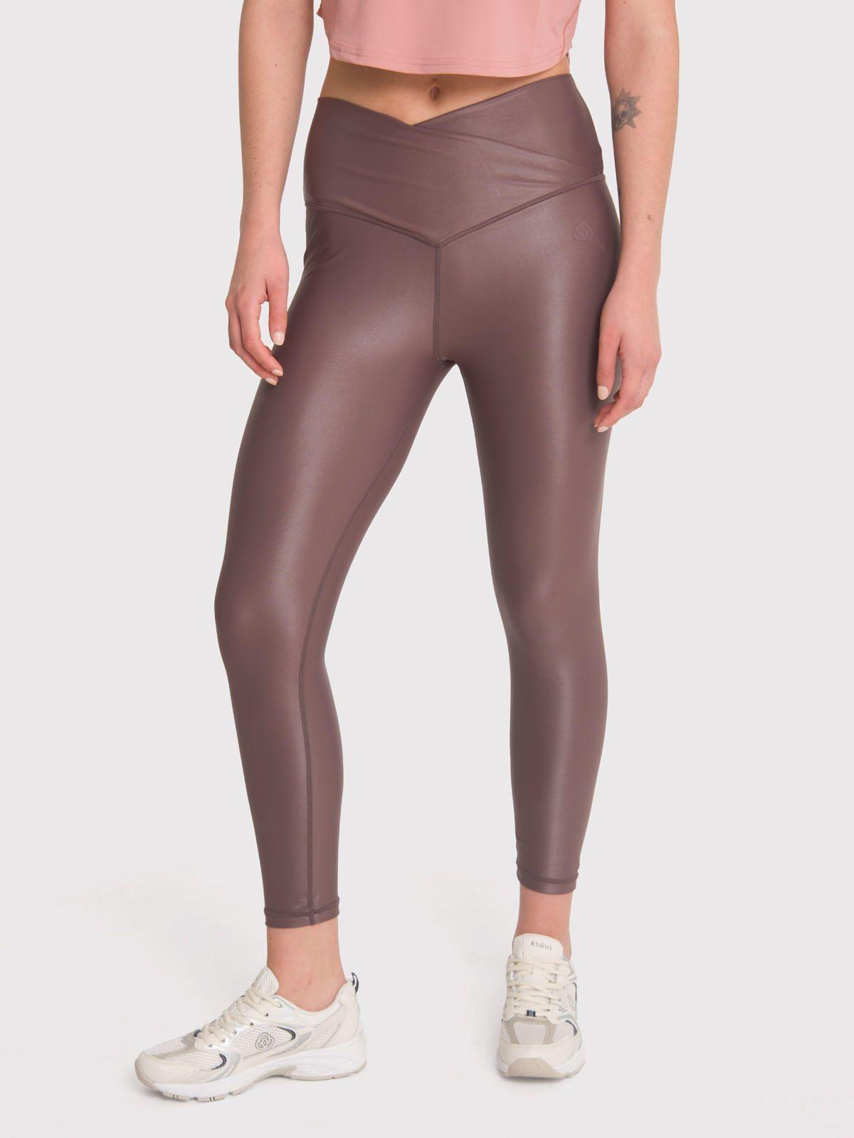 Calza deportiva 7/8 Mujer Hr Ankl Leg Eva II Café-1