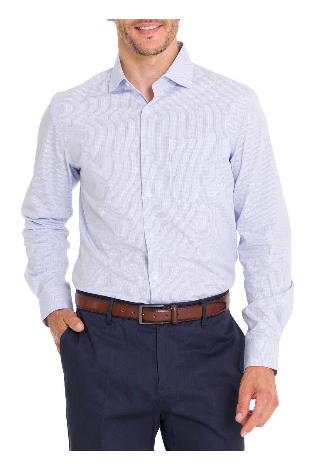 Camisa Cuello Italiano Hombre Easylife Azul-7