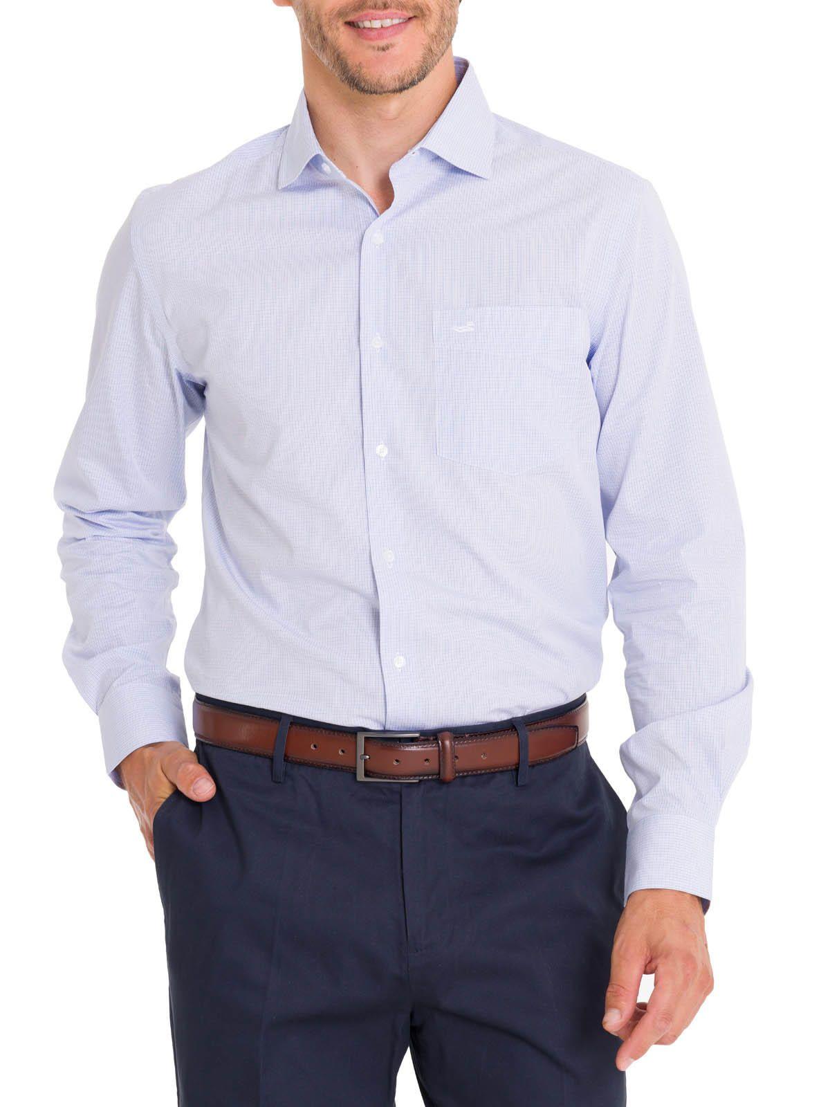Camisa Cuello Italiano Hombre Easylife Azul-7