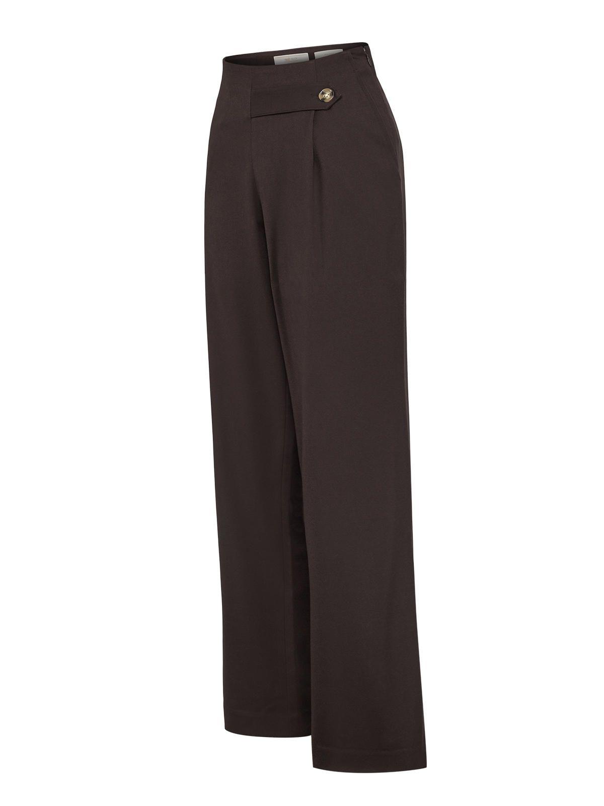 Pantalón Poliéster Reci Mujer Hornacal Café-0