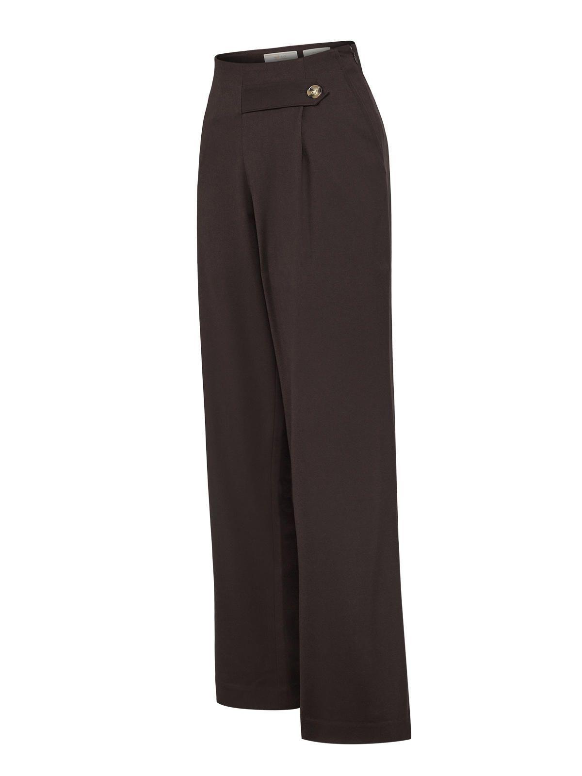Pantalón Poliéster Reci Mujer Hornacal Café-0