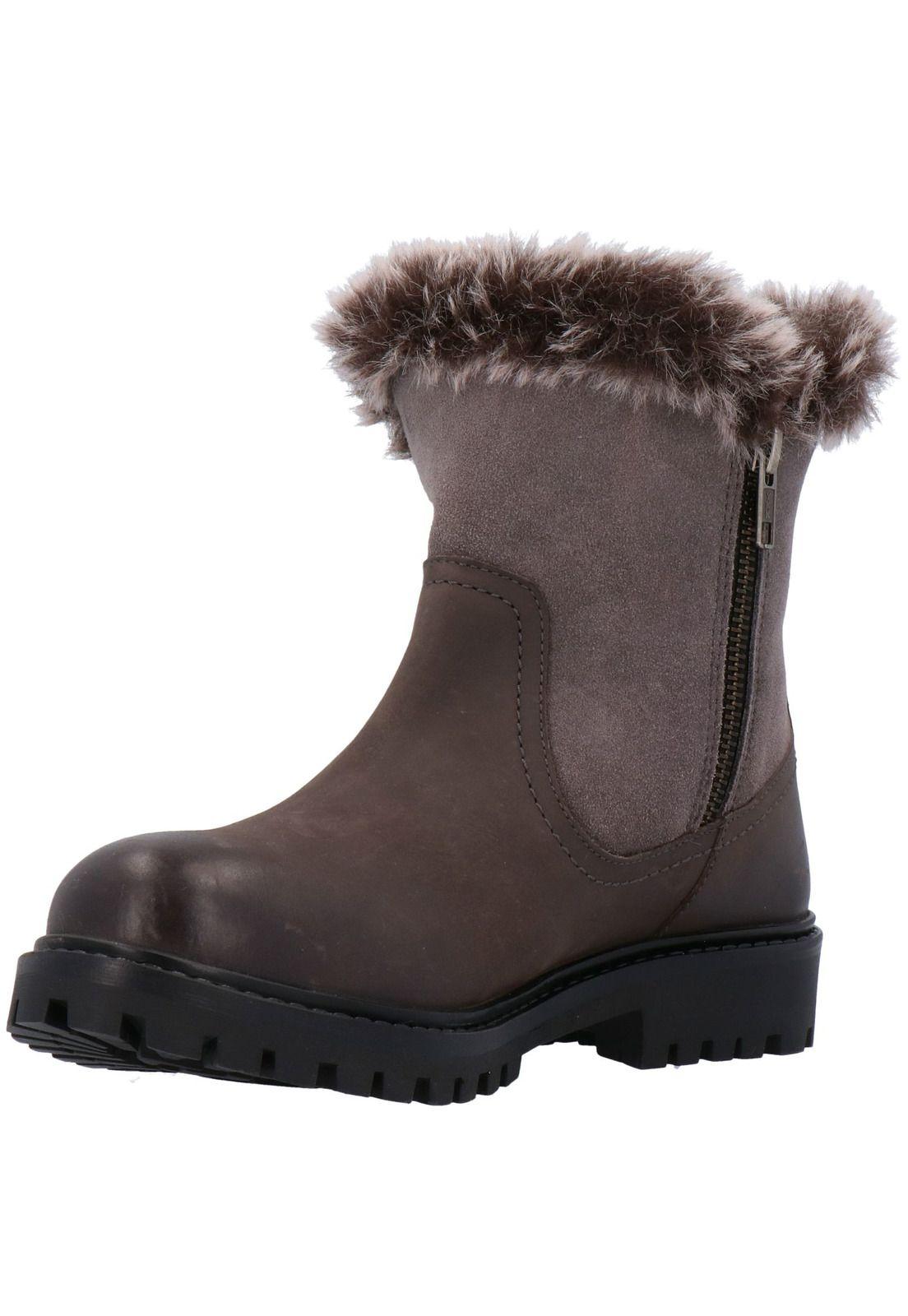 Botin Mujer Cuero Dom Gris-3