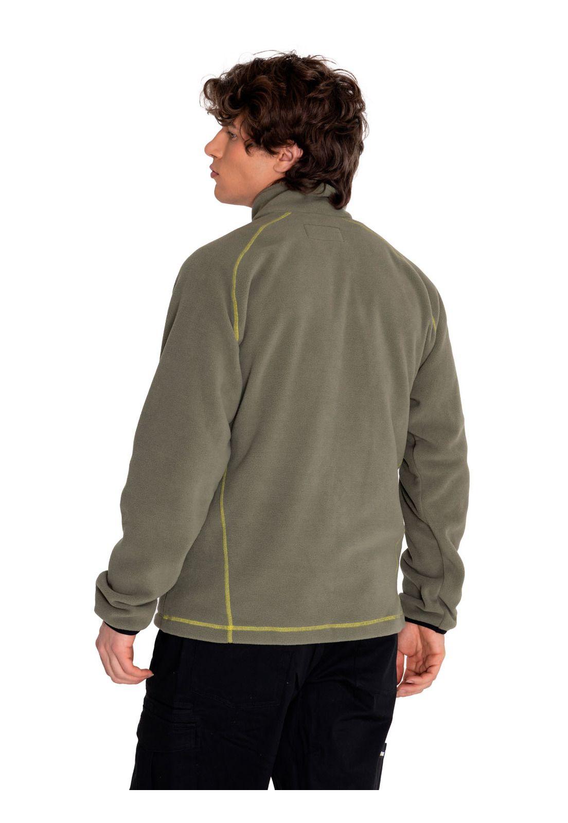 Polar Hombre Polar Fleece Full Zip Jacket Verde-3