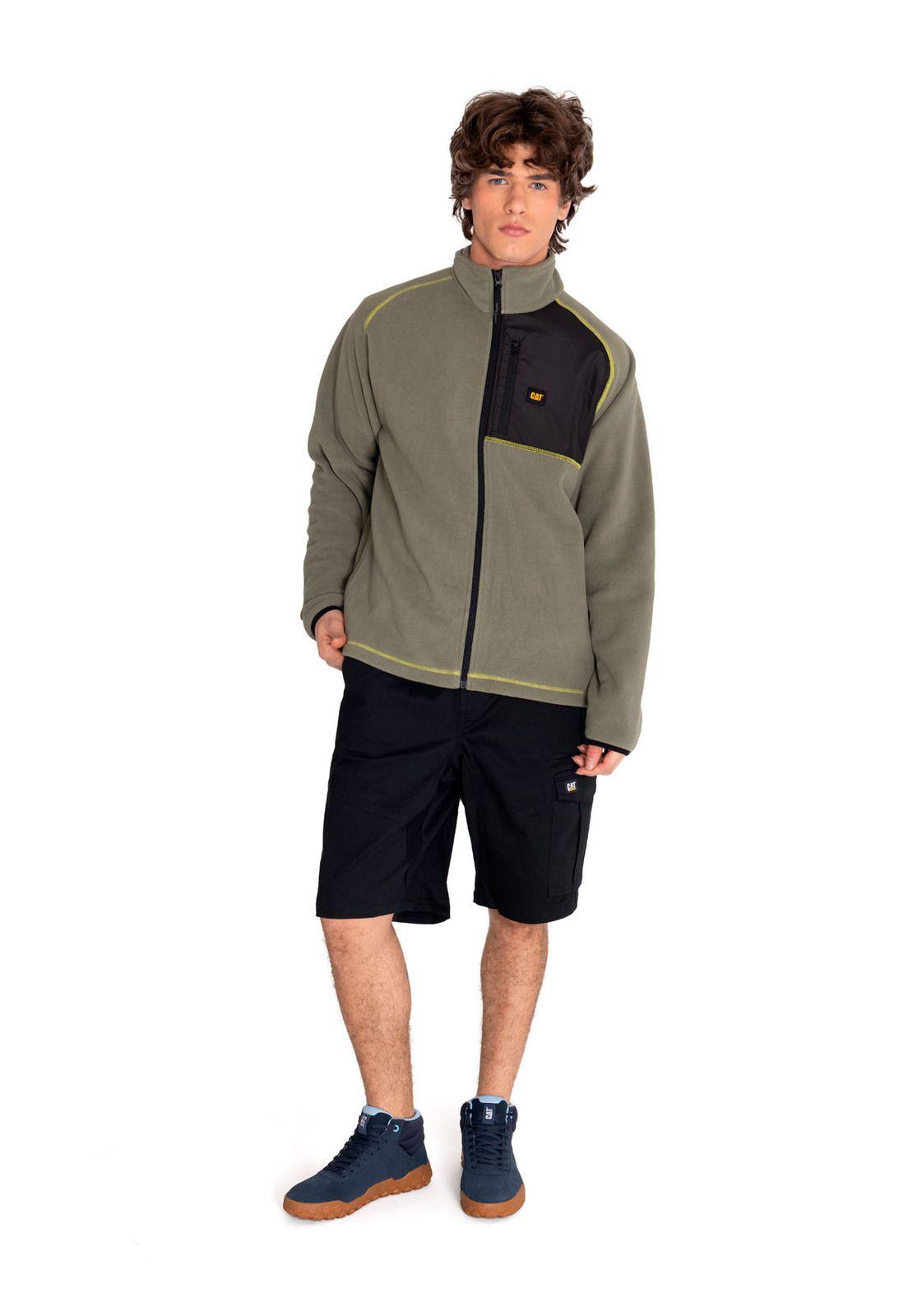 Polar Hombre Polar Fleece Full Zip Jacket Verde-5
