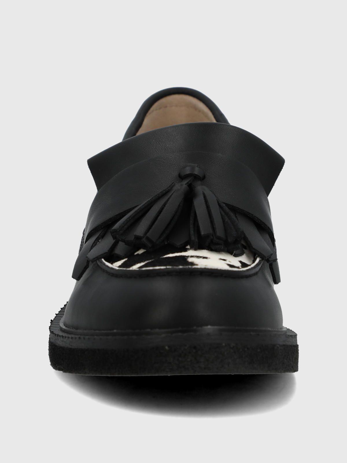 Mocasin Cuero Mujer Franty Negro-3