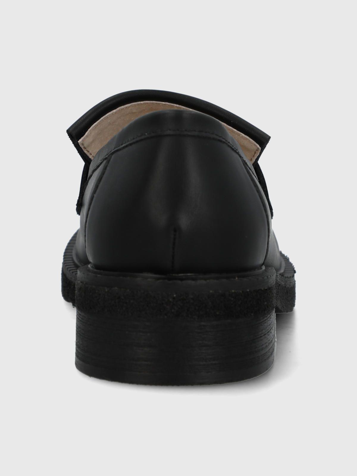 Mocasin Cuero Mujer Franty Negro-6