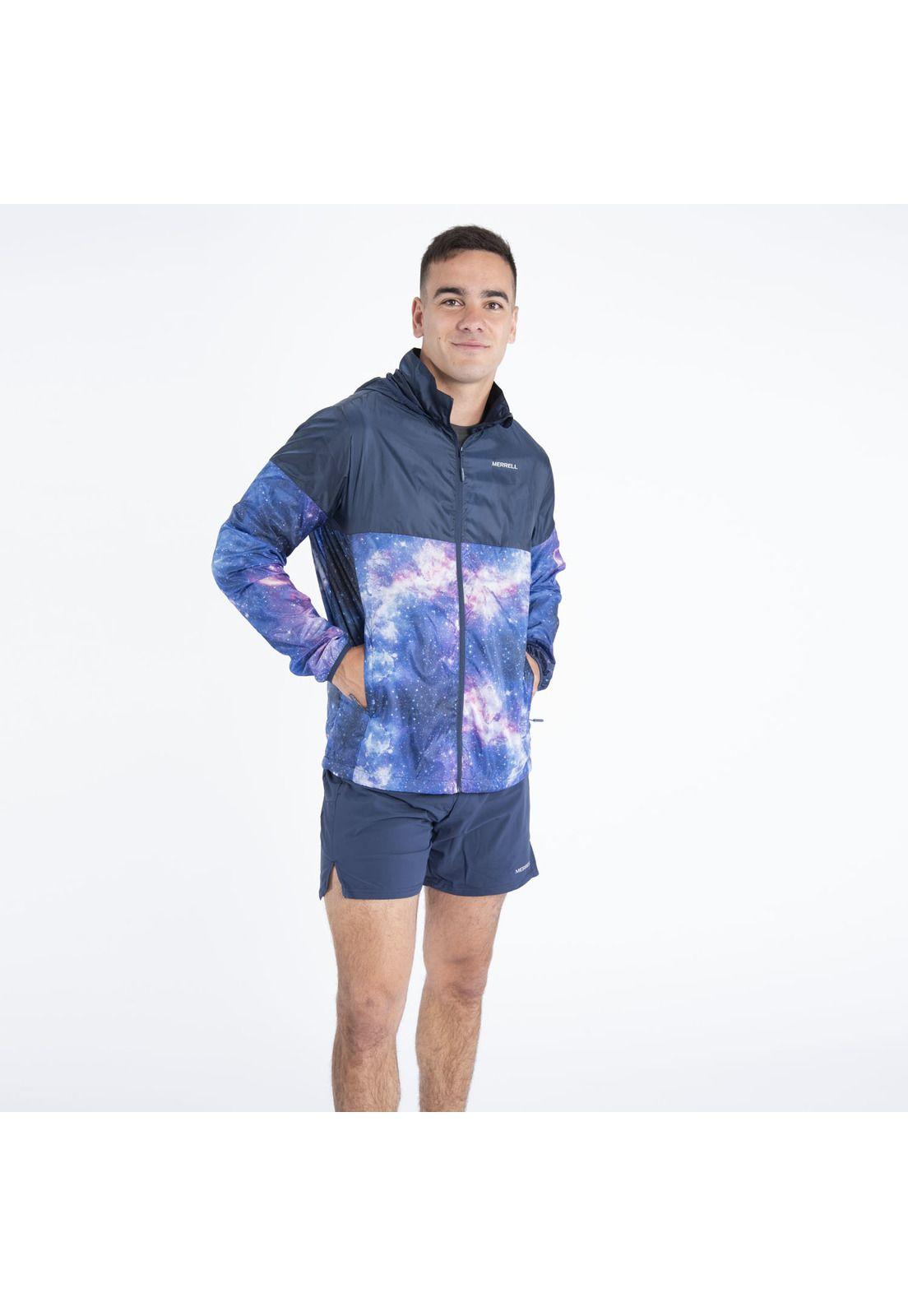 Cortaviento Hombre Night Sky Reflective Azul-1