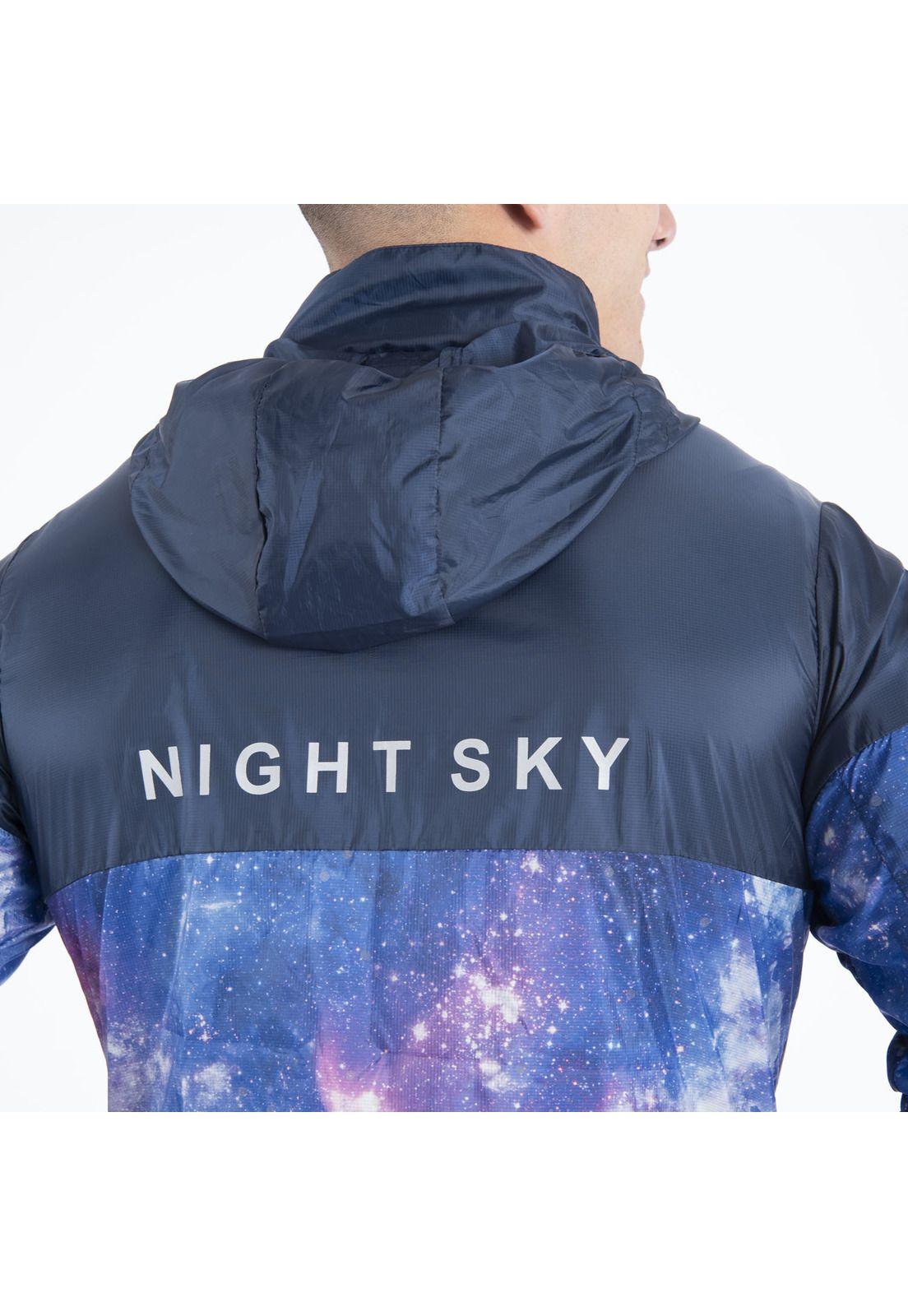 Cortaviento Hombre Night Sky Reflective Azul-4