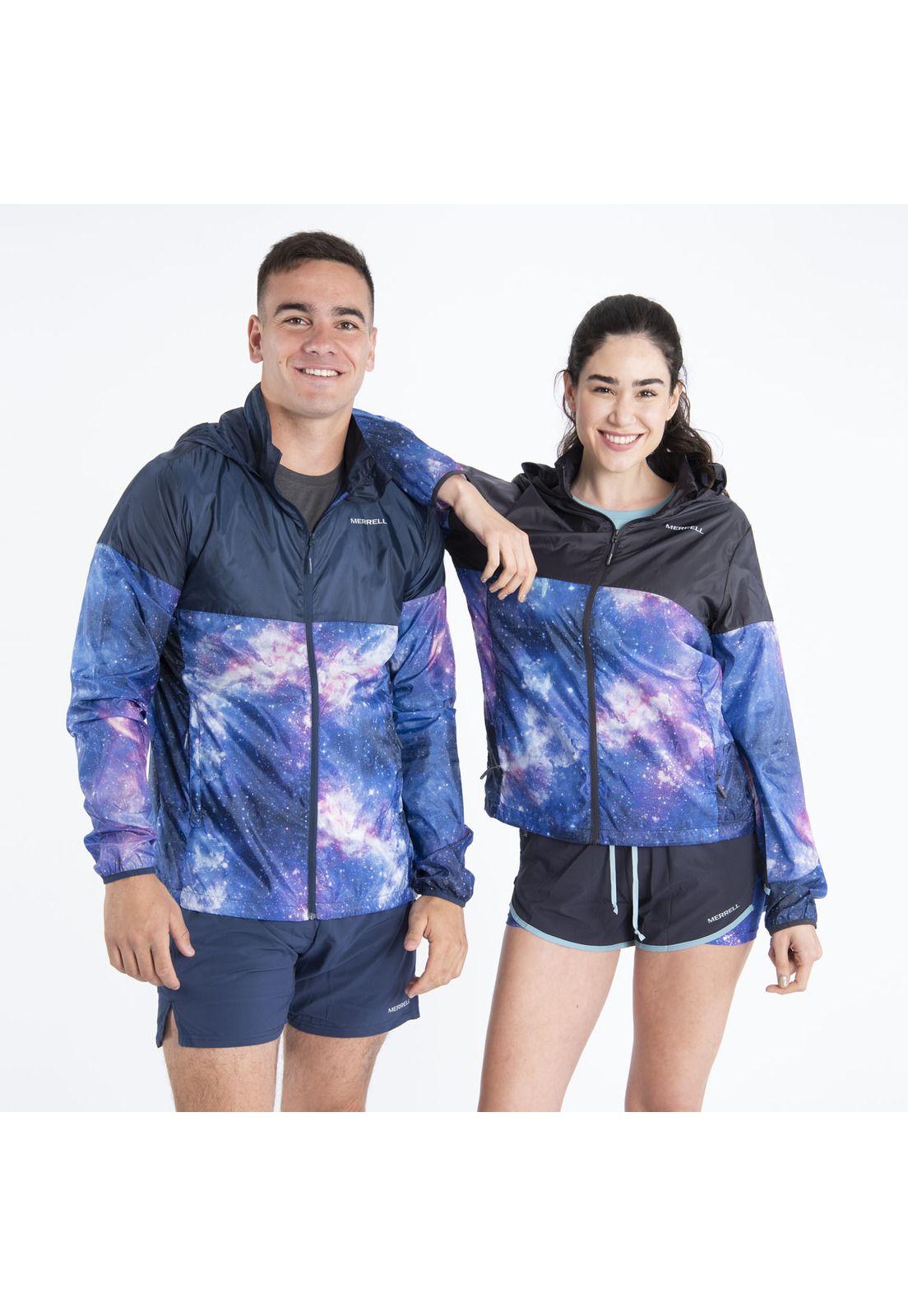 Cortaviento Hombre Night Sky Reflective Azul-6