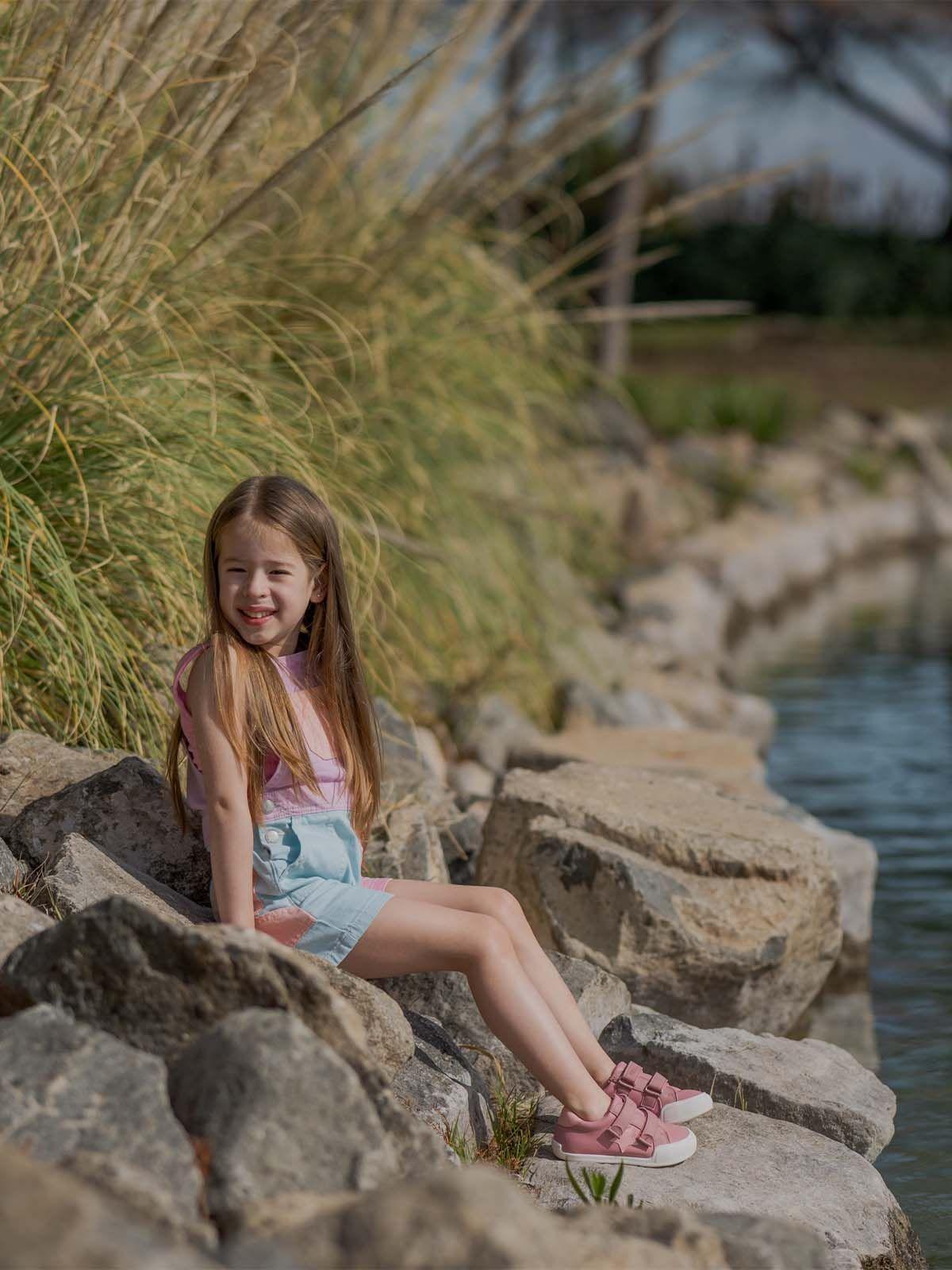 Zapatilla Cuero Ergonómica Nina Alaska Rosado-3