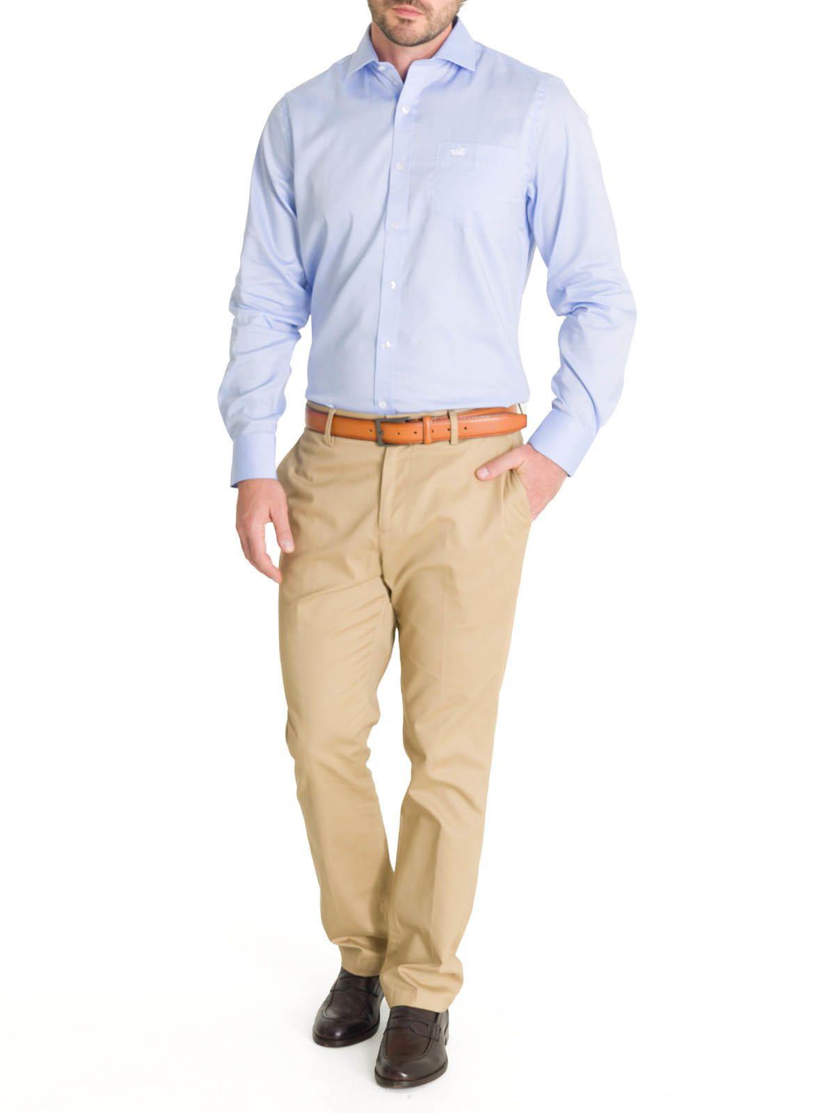 Camisa Cuello Italiano Hombre Easyitso Celeste-8